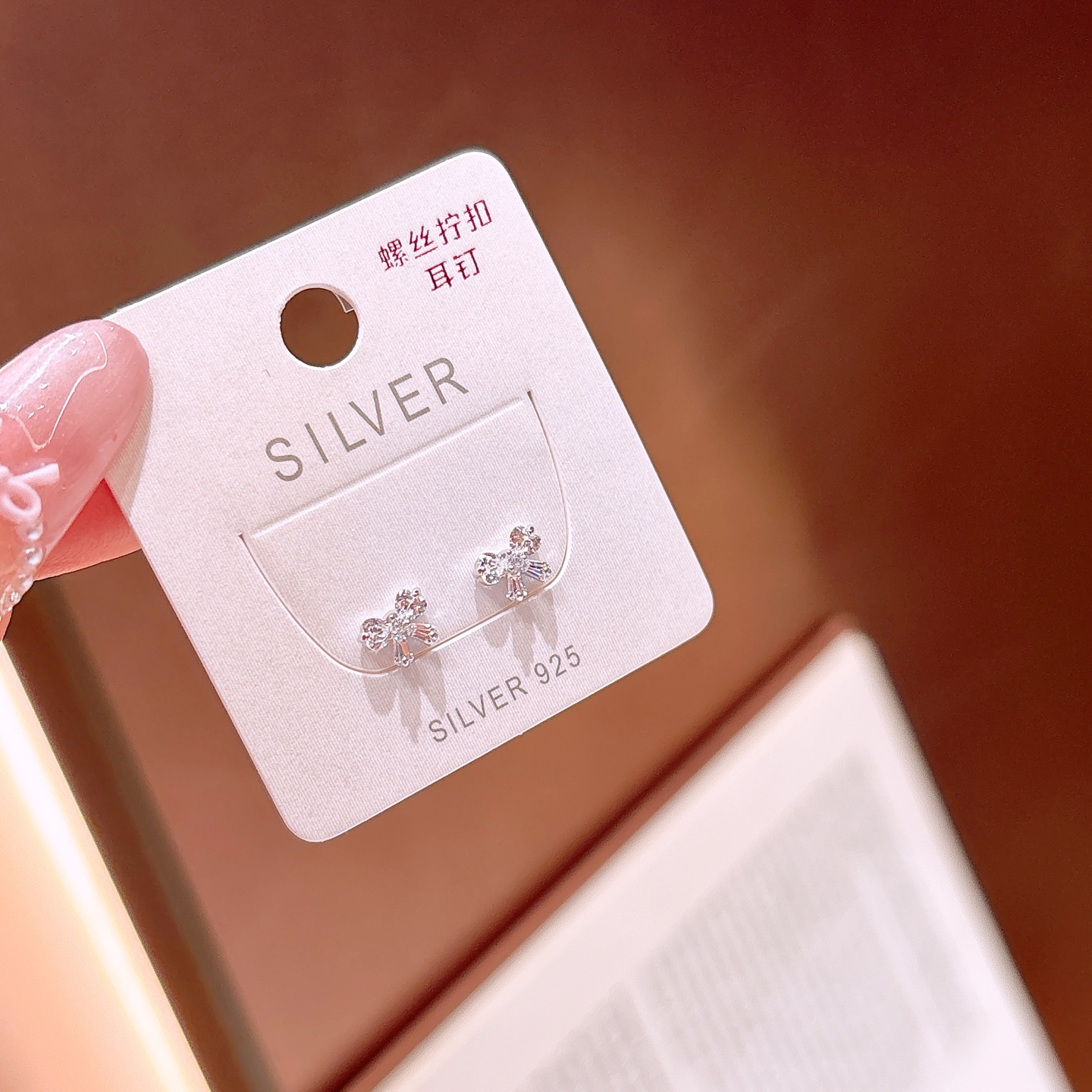 S925 Sterling Silver Screw-back Studs Delicate Banquet Gold