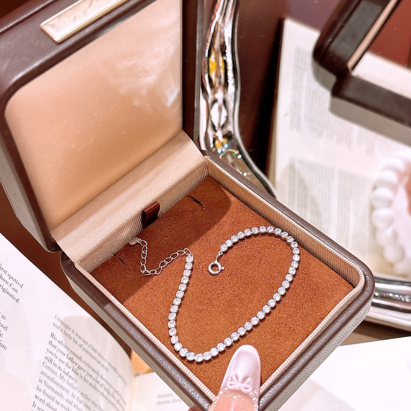 可愛い高品質シルバーブレスレットシルバー 晩餐会