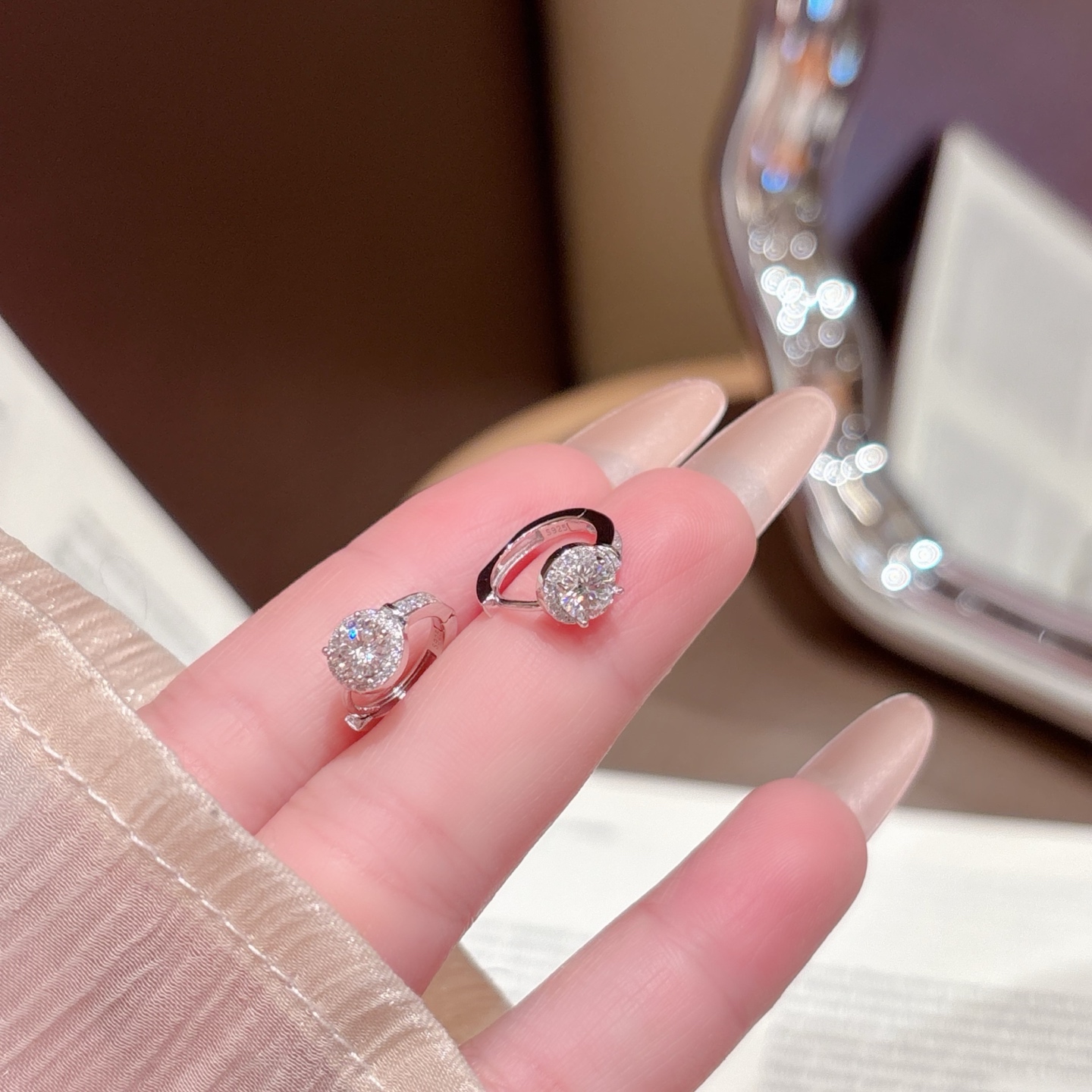 Hypoallergenic Silver Moissanite Ear Cuffs Pure Confession Silver