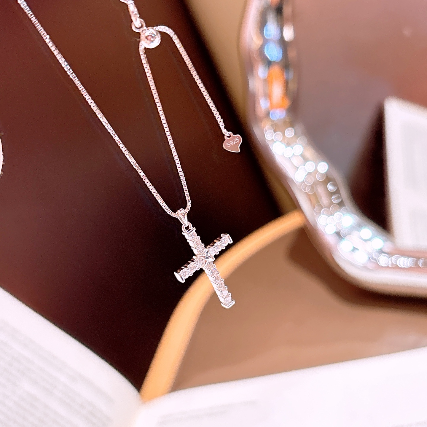 Hypoallergenic Silver Moissanite Necklace Pure Engagement Silver