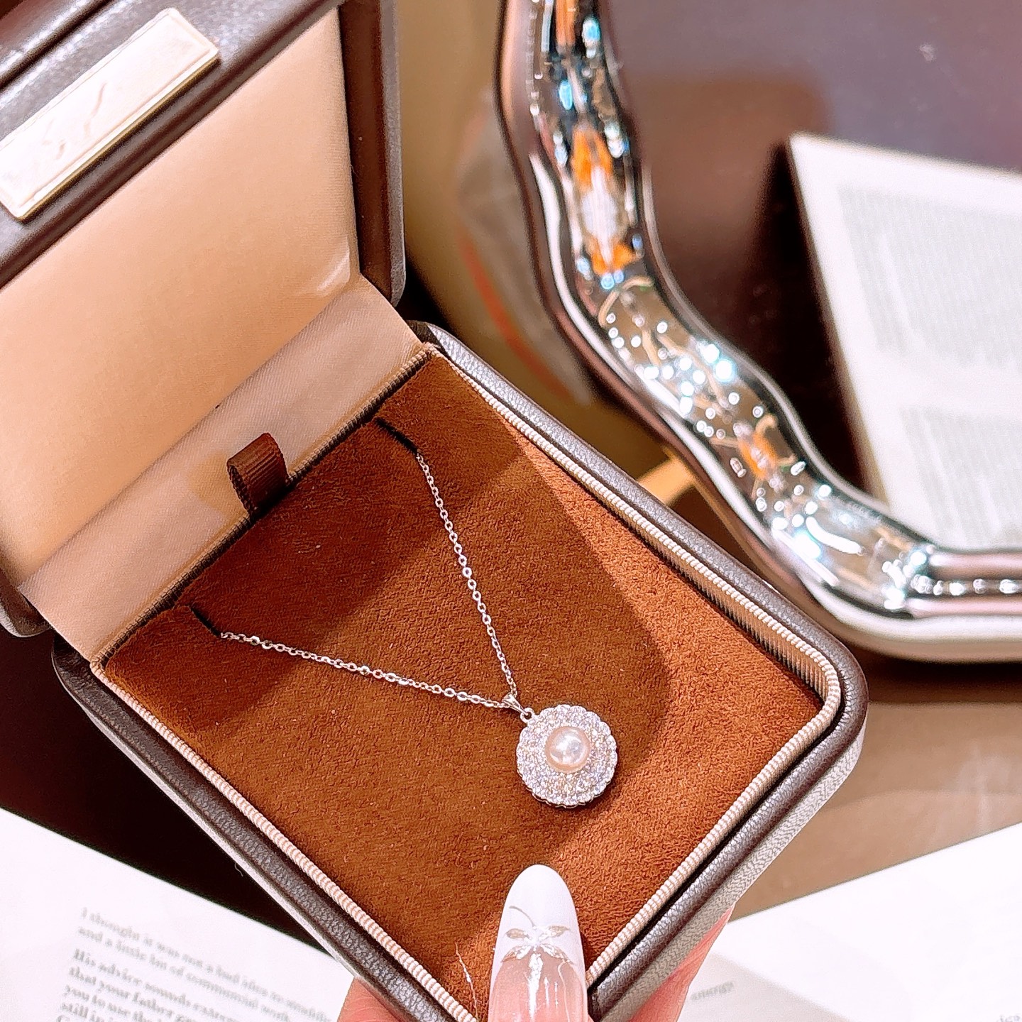 ミニマリストS925スターリングシルバーモアッサナイトネックレスゴールド 父の日