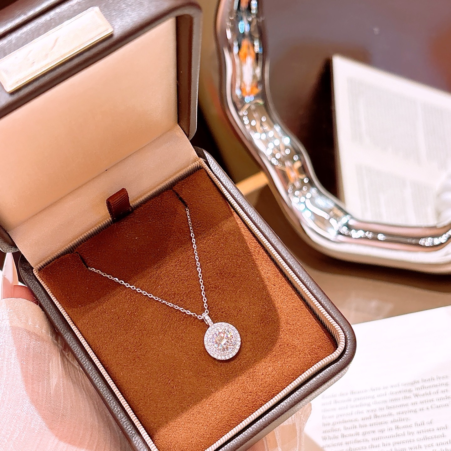 軽やかS925スターリングシルバーモアッサナイトネックレスシルバー 卒業