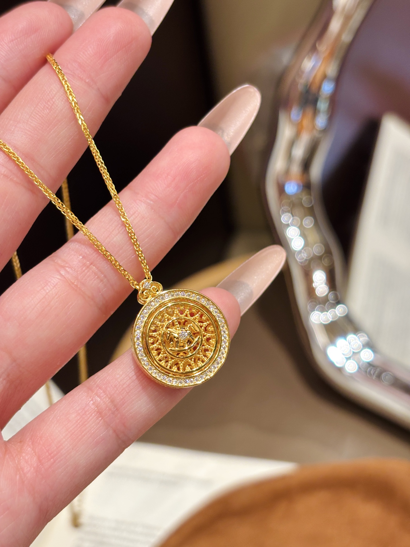 925 Silber Kette Sanft Valentinstag Gold