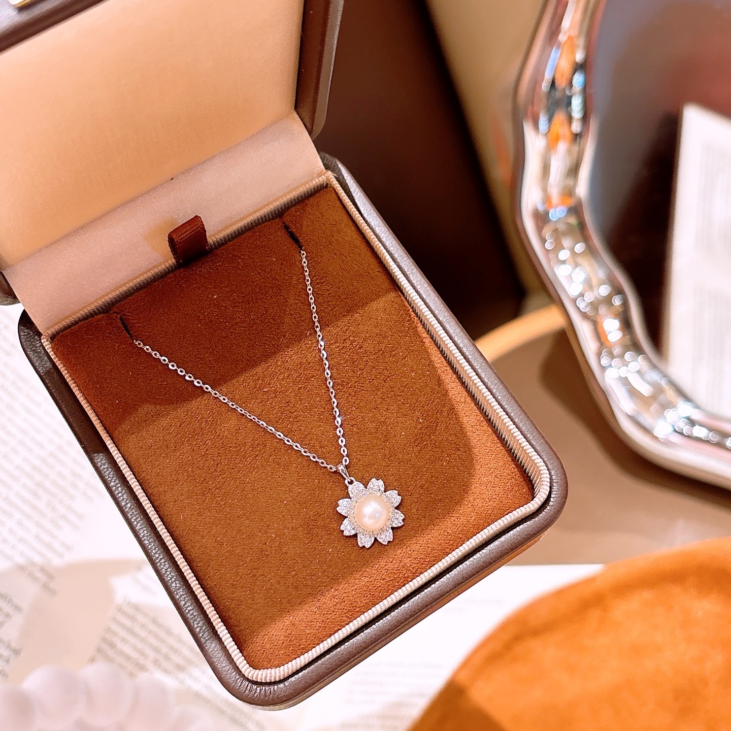 Low Allergy Silver Necklace Girly Graduation Silver