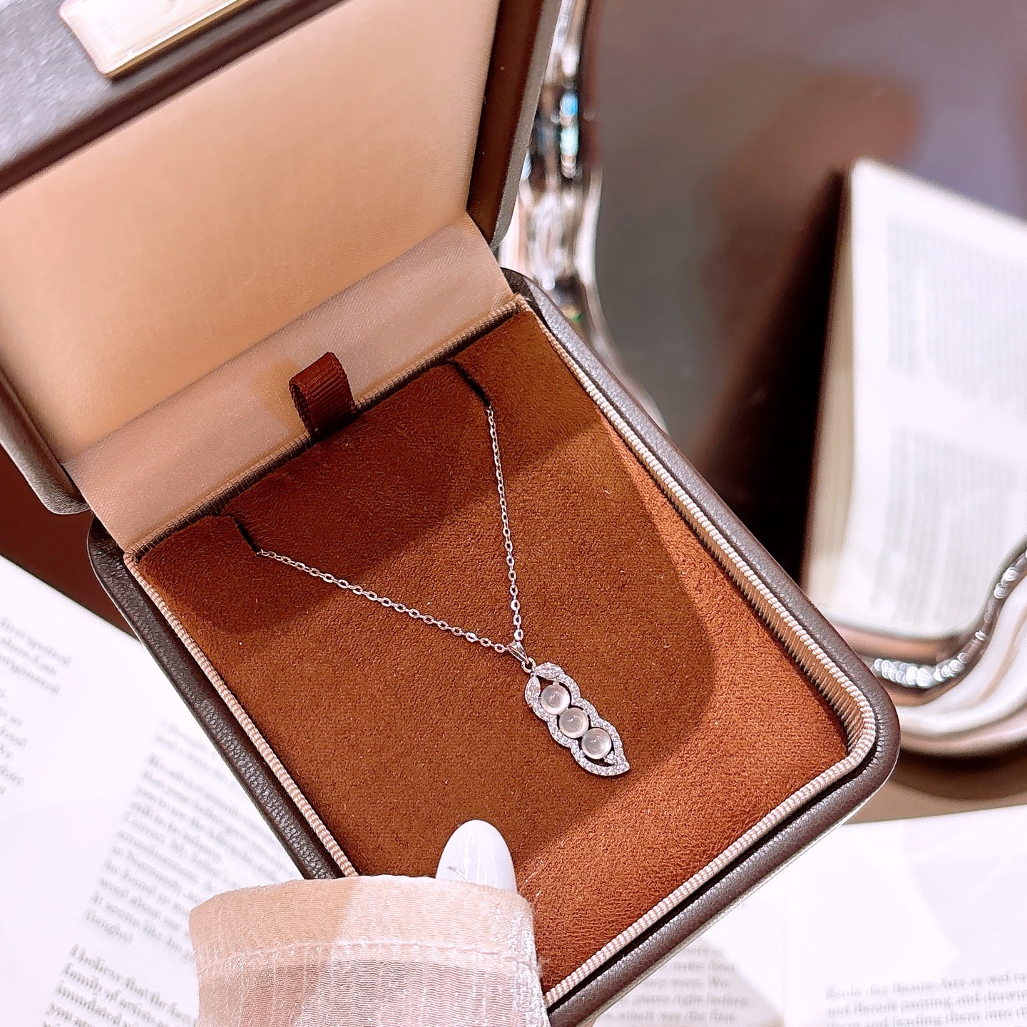 S925 Sterling Silver Moissanite Necklace Ins Style Travel Silver