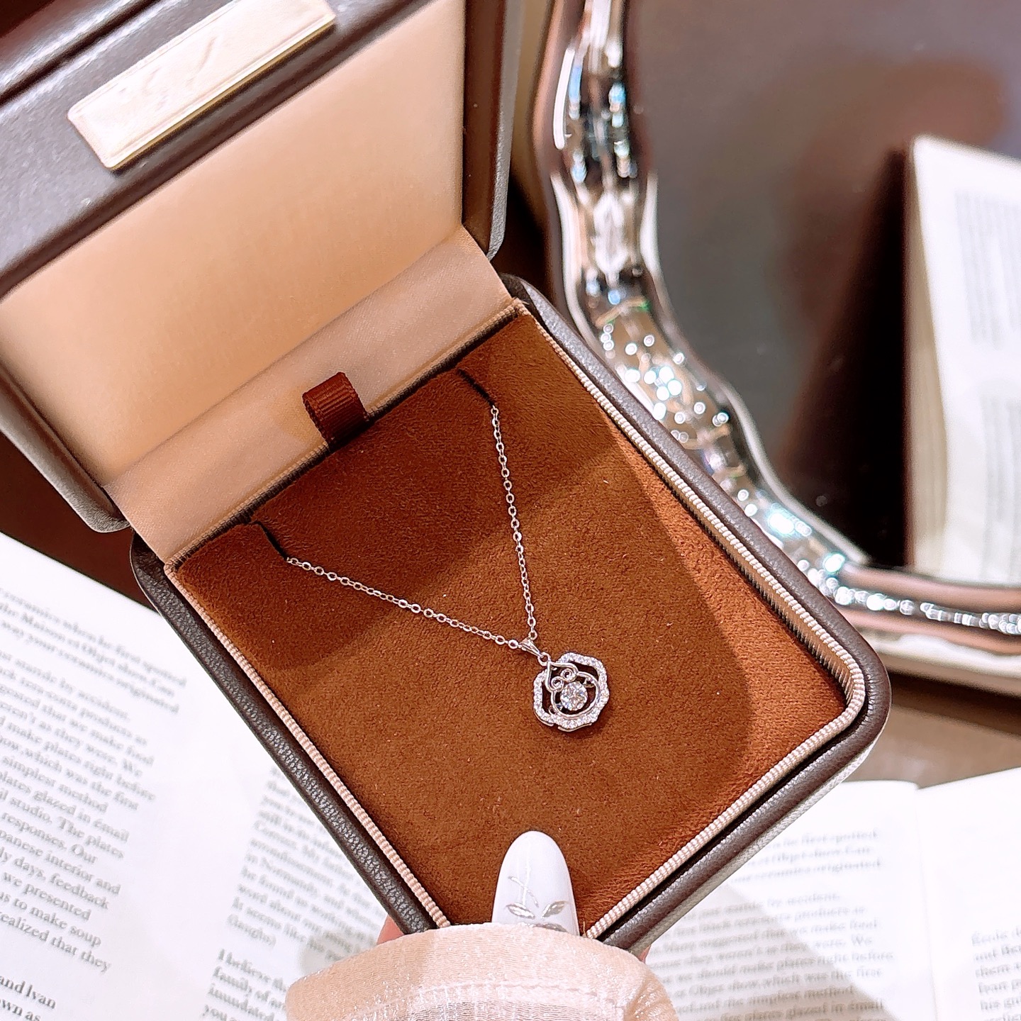 Low Allergy Silver Moissanite Necklace French Confession Silver