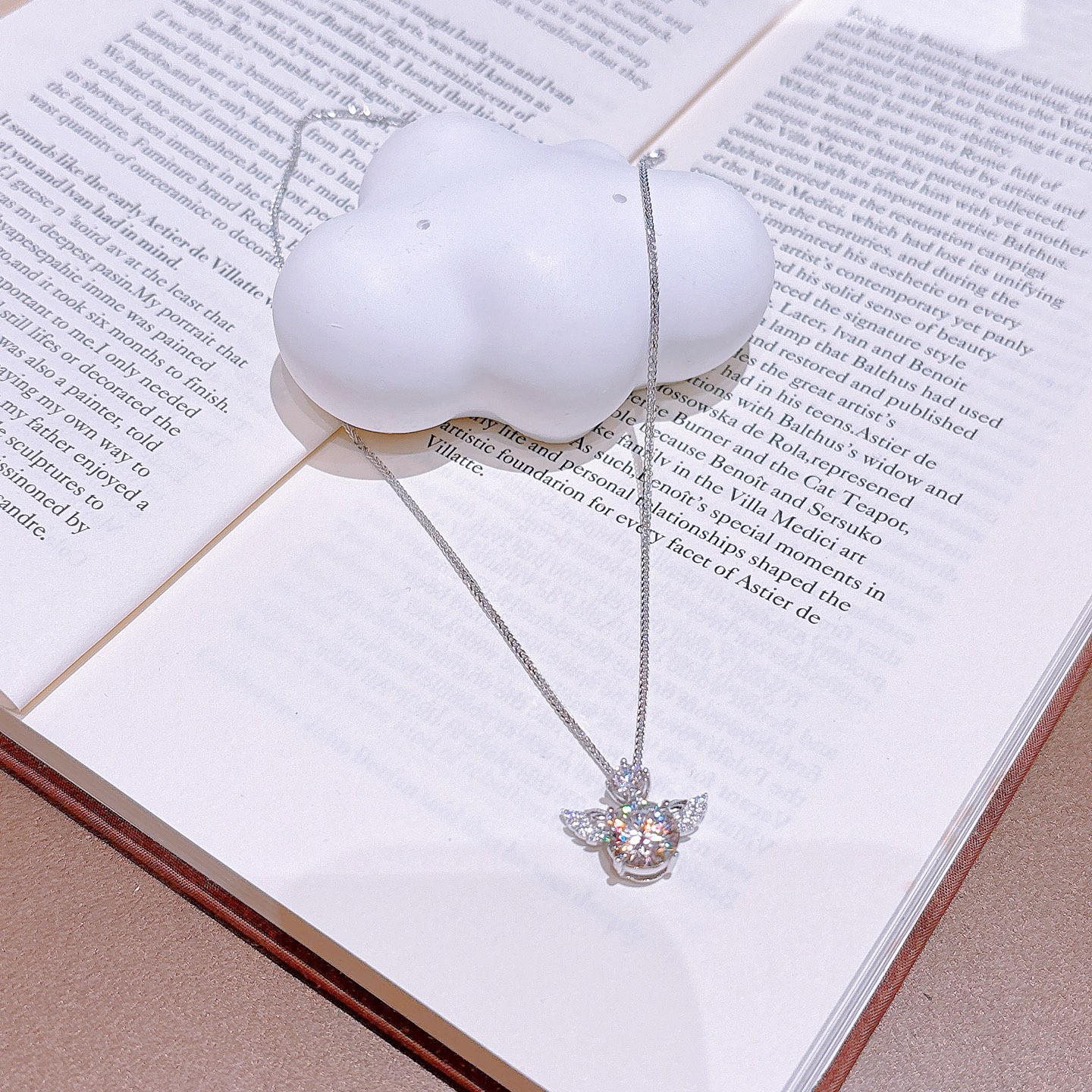 S925 Sterling Silver Moissanite Necklace Unique Anniversary Gold