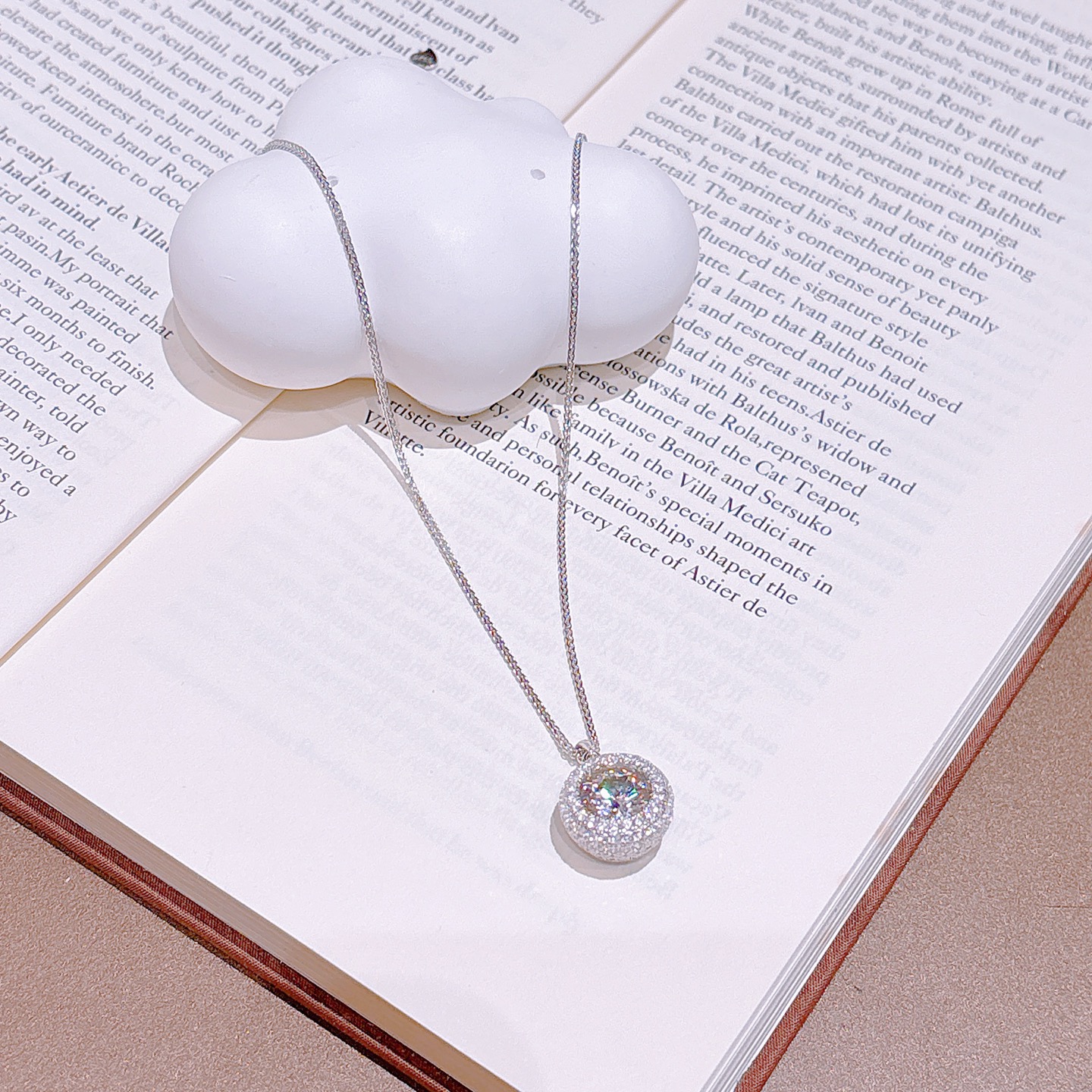 925 Silver Moissanite Necklace Chic Bestie Gift Silver