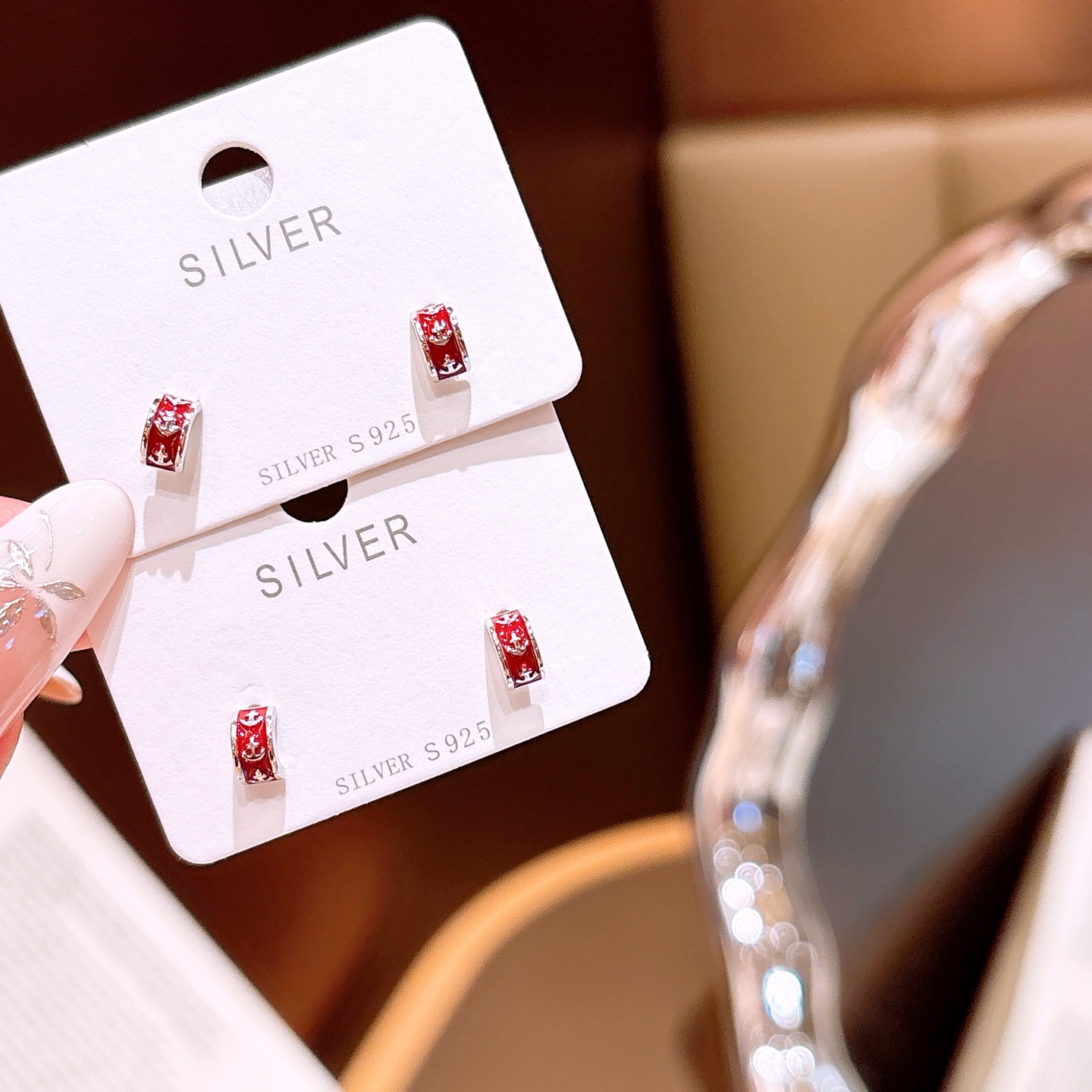 Hypoallergenic Silver Earrings Lively Confession Gold