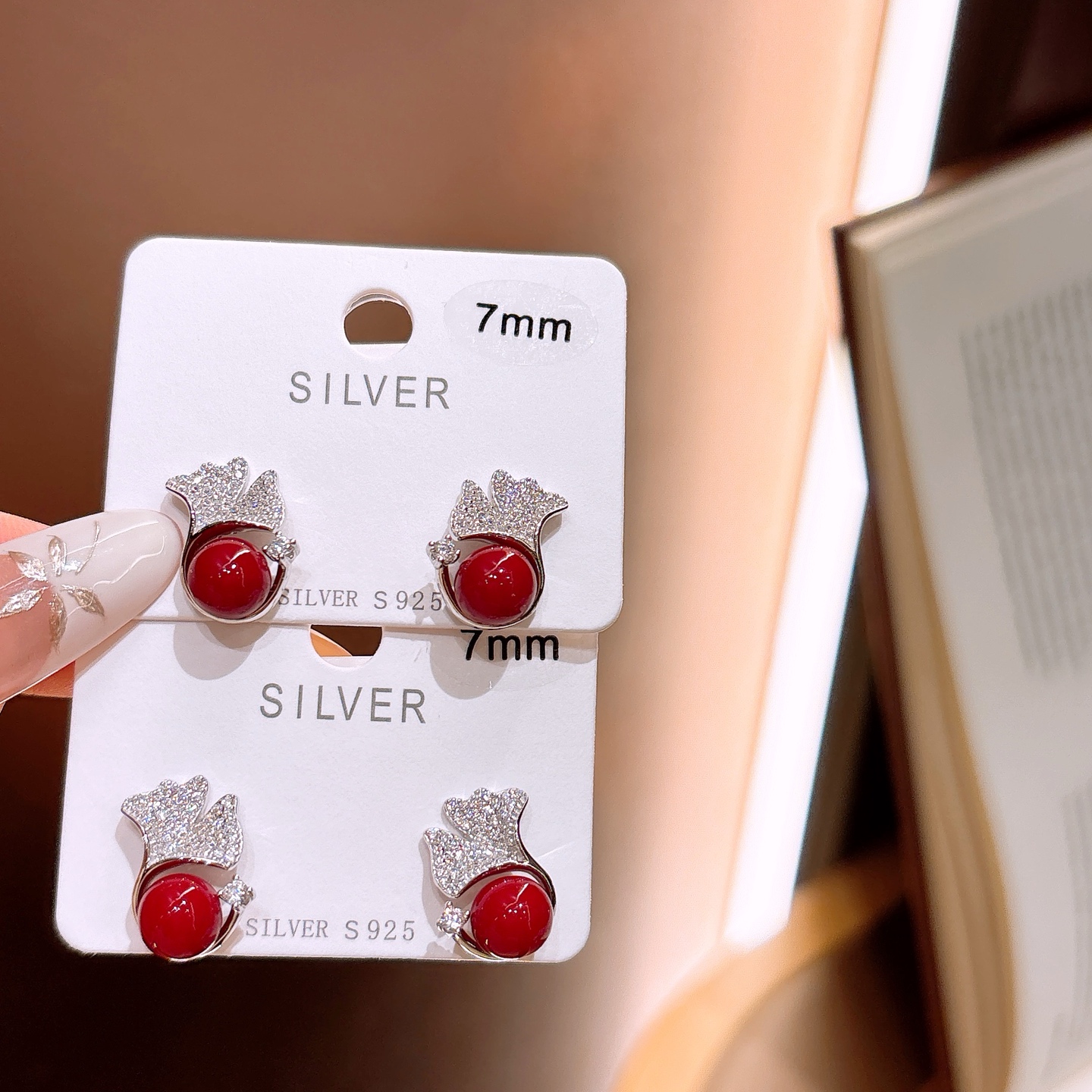 Nickelfreies Silber Ohrringe Leichter Luxus Hauseinweihung Gold