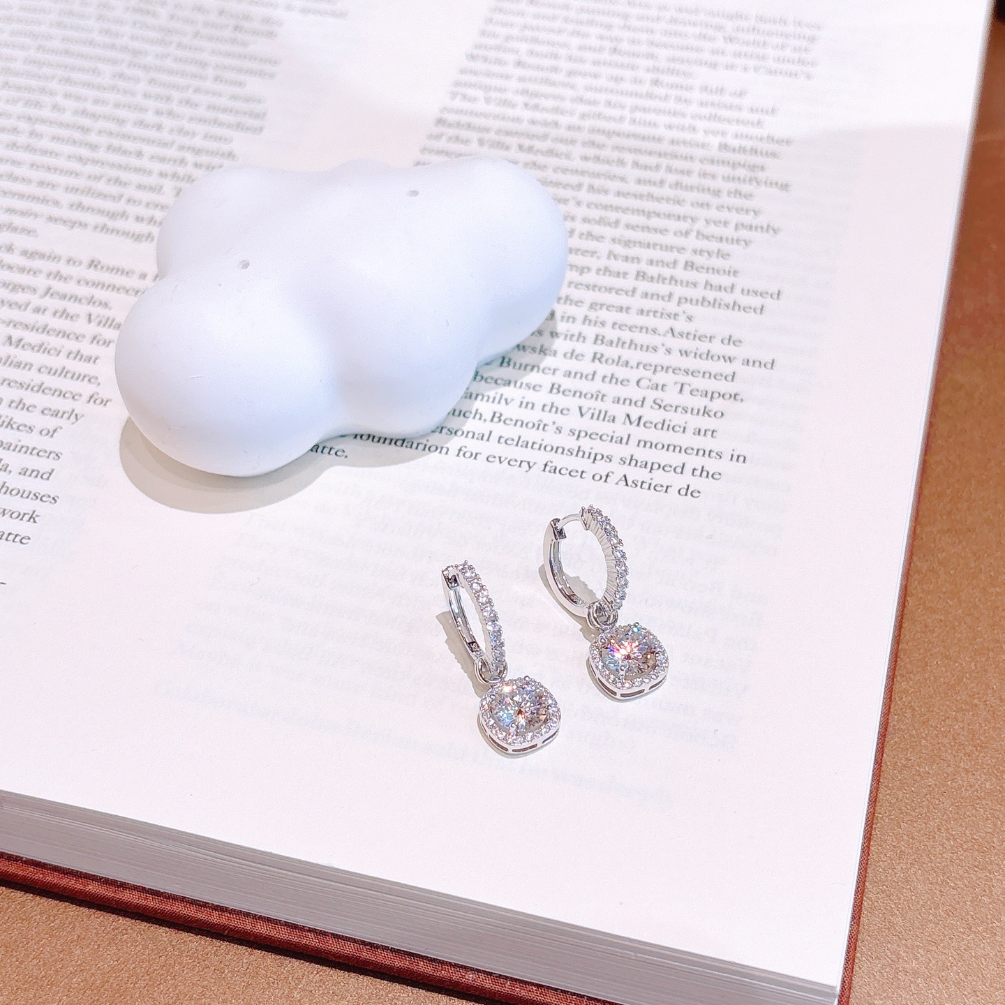 925 Silver Moissanite Ear Cuffs Elegant Spring Festival Silver