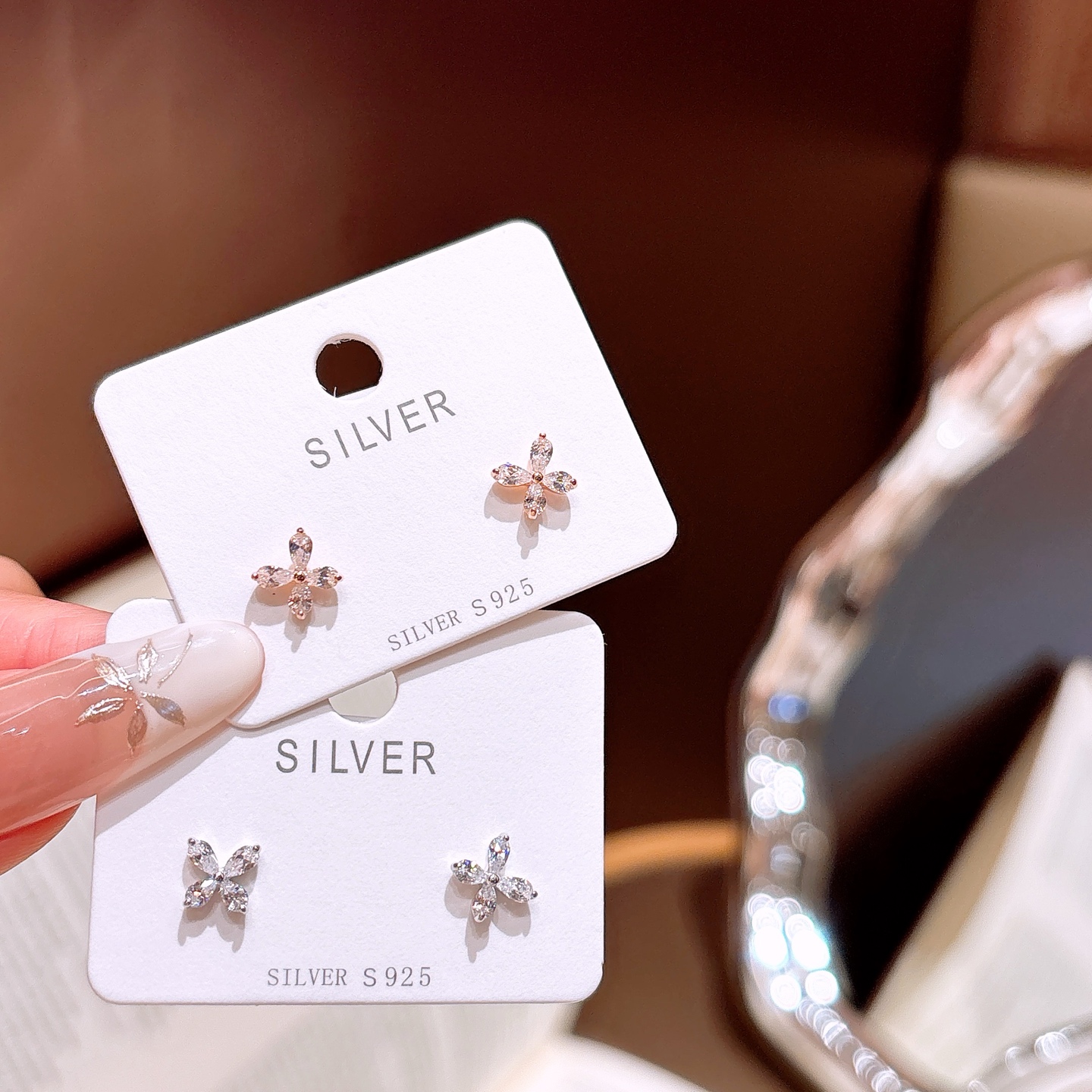 Hypoallergenes Silber Ohrringe Süß & cool Muttertag Gold