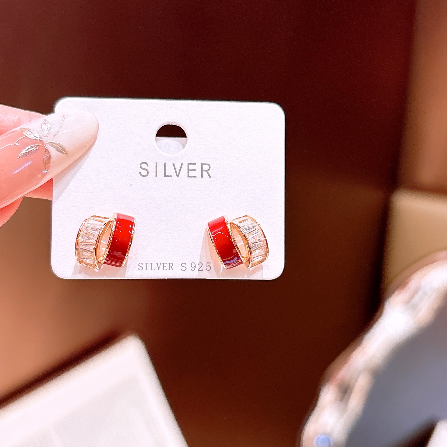 シックS925スターリングシルバーイヤリングゴールド 先生の日