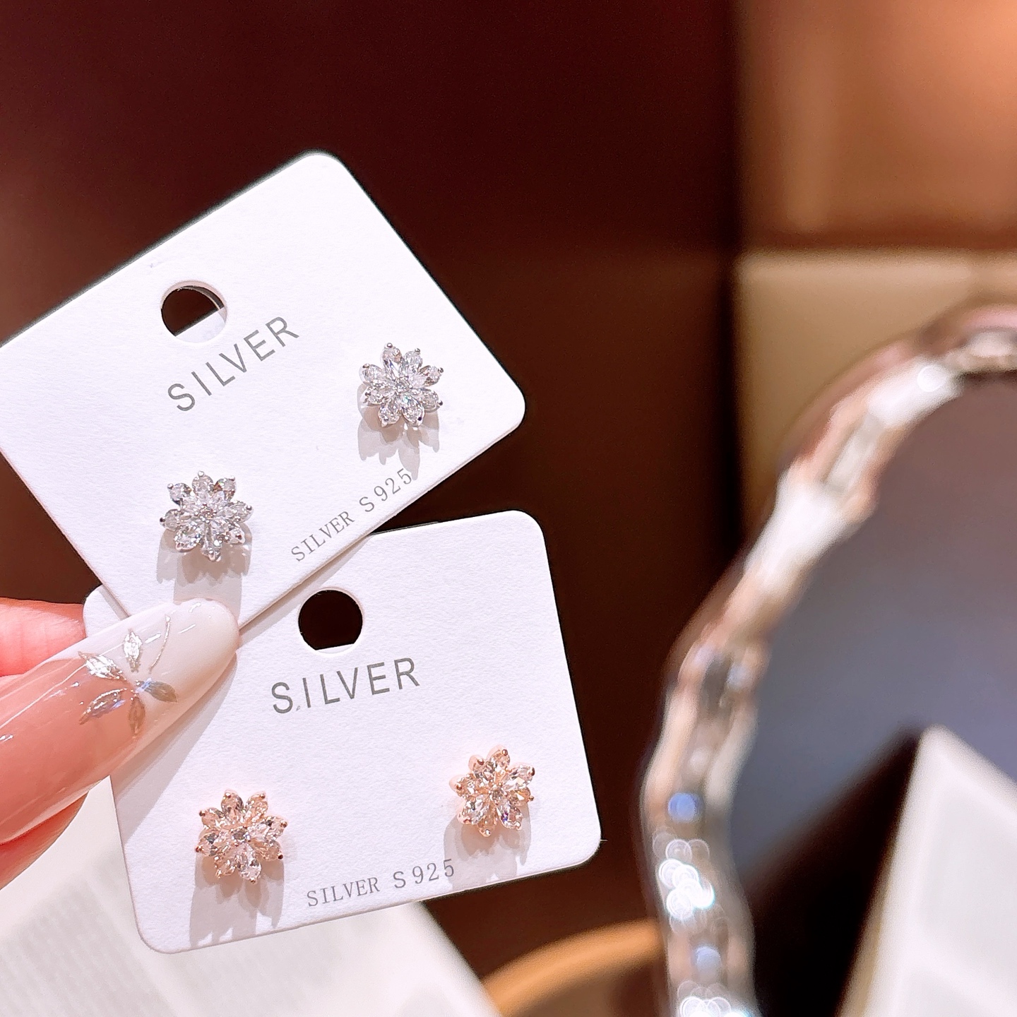 ファッションニッケル無添加銀イヤリングシルバー バレンタインデー