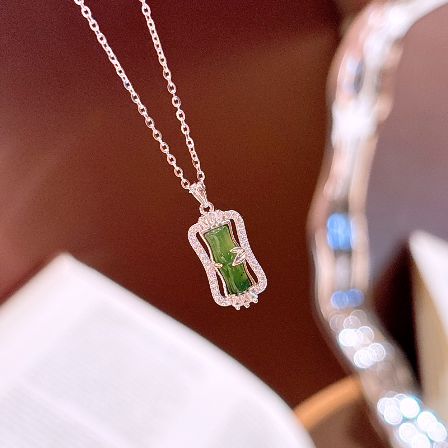 Low Allergy Silver Jasper Necklace Gentle New Year Gold