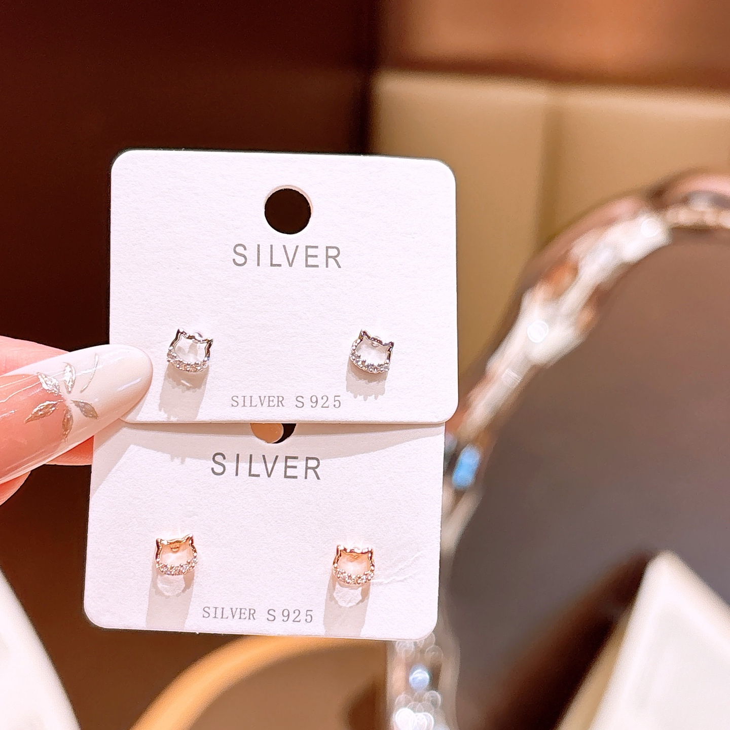 Hypoallergenic Silver Earrings Artistic Date Night Gold