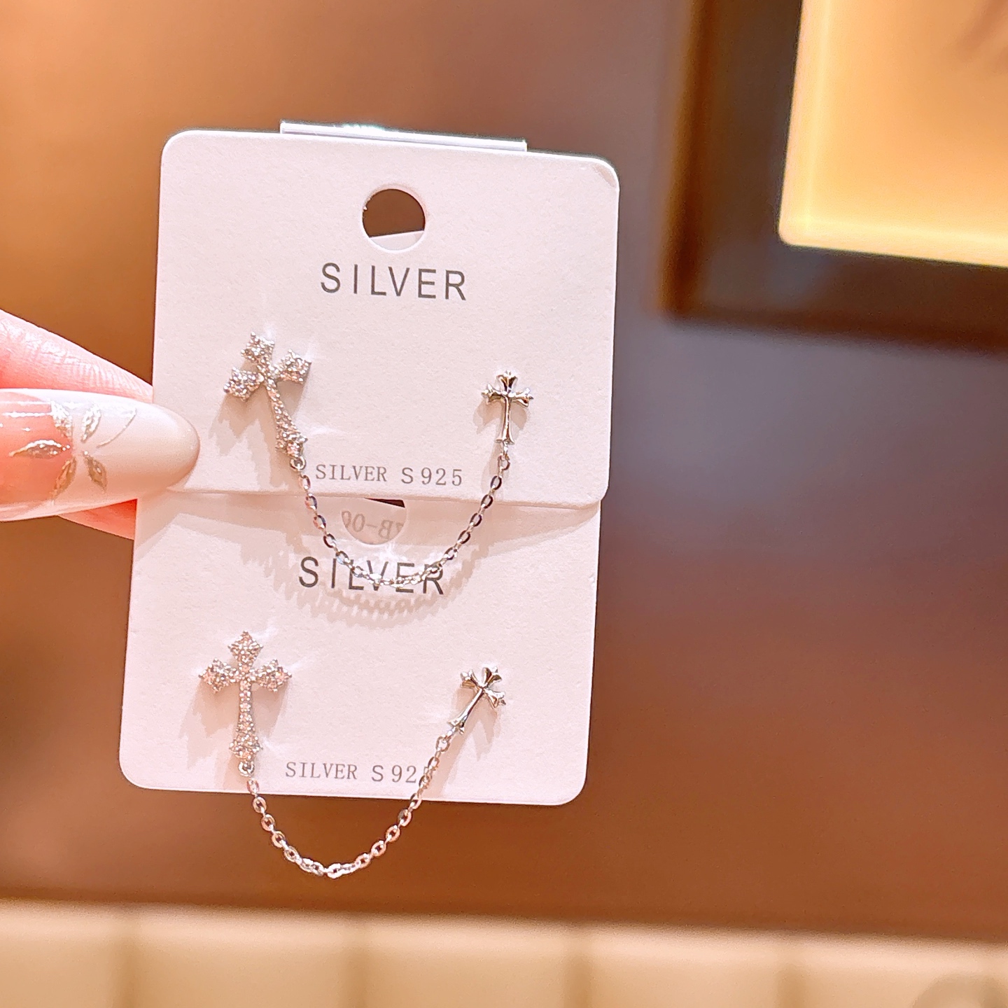 925 Silver Earrings Pure Bestie Gift Gold