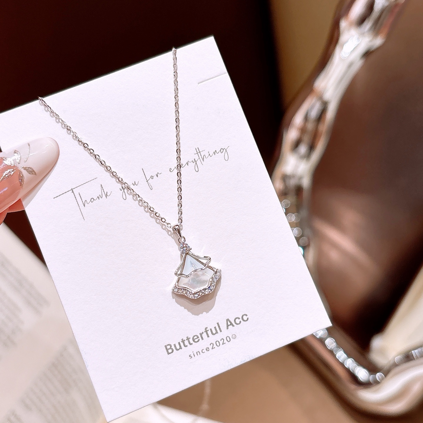 High Polish Silver Moissanite Necklace Sweet Housewarming Silver