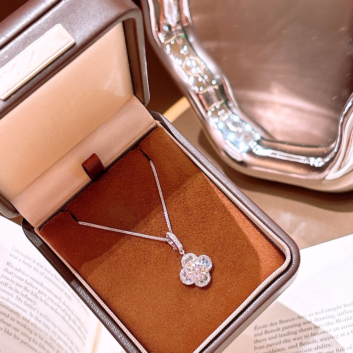 Nickel Free Silver Moissanite Necklace Precision Spring Festival