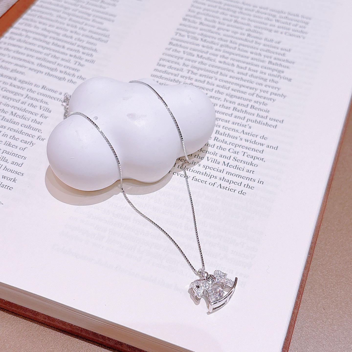 Fine Silver Moissanite Necklace Gentle Father's Day Gold