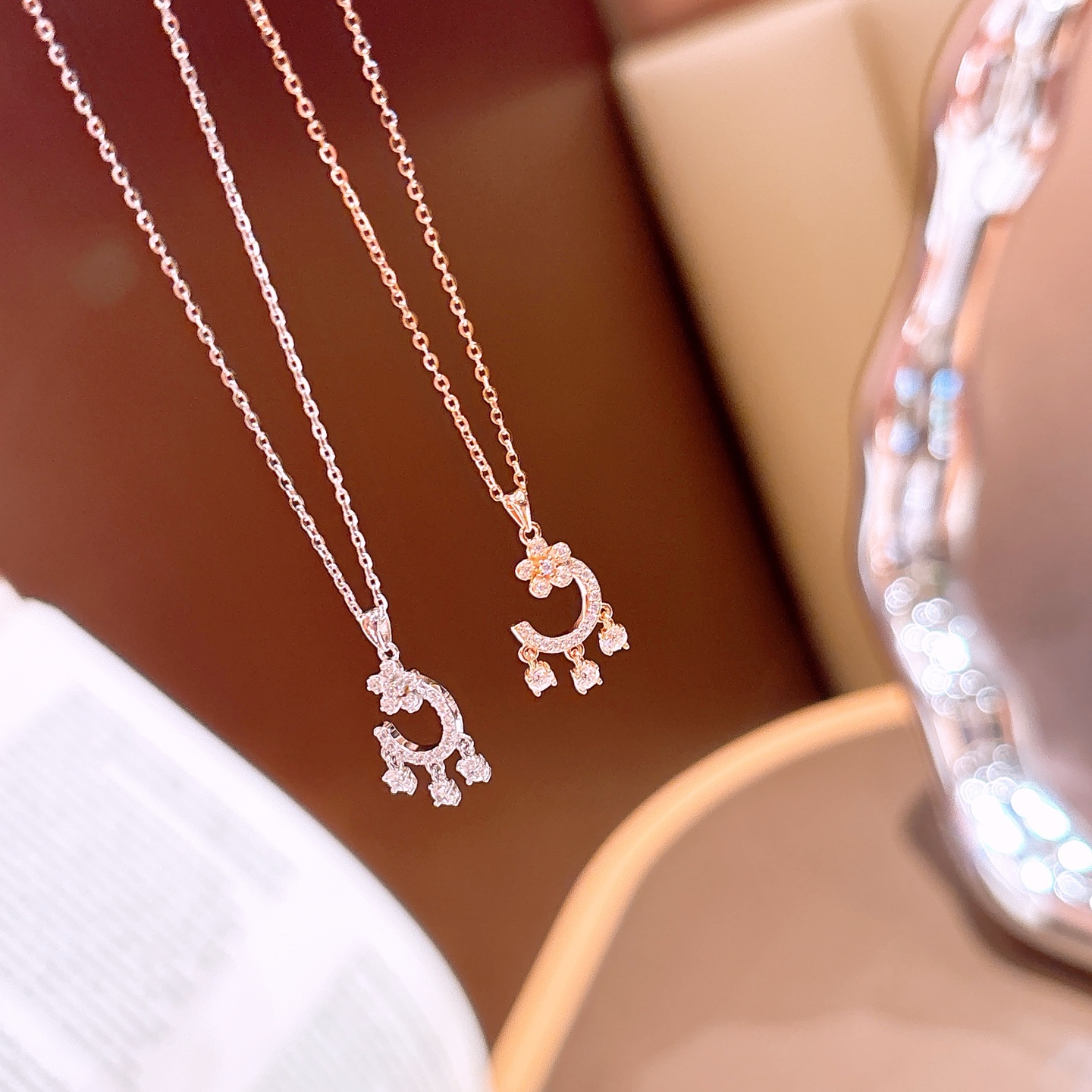 925 Silver Necklace Artistic Self-love Gold