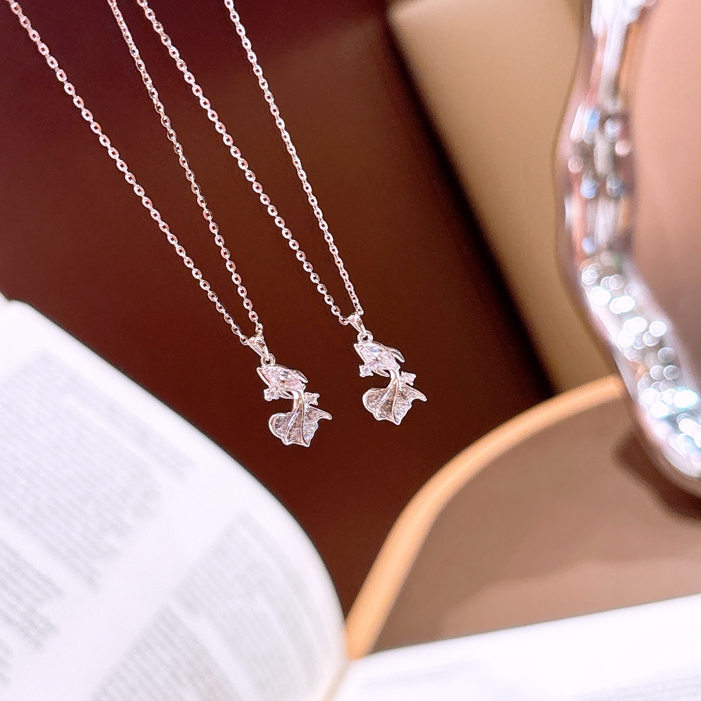 925 Silver Necklace Playful Mother's Day Gold