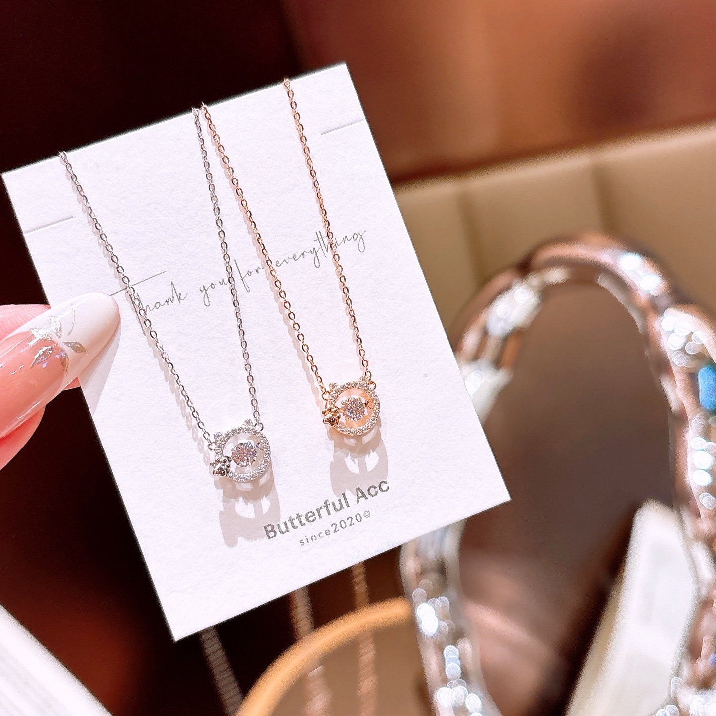 Solid Silver Necklace Ins Style Wedding Favor Silver