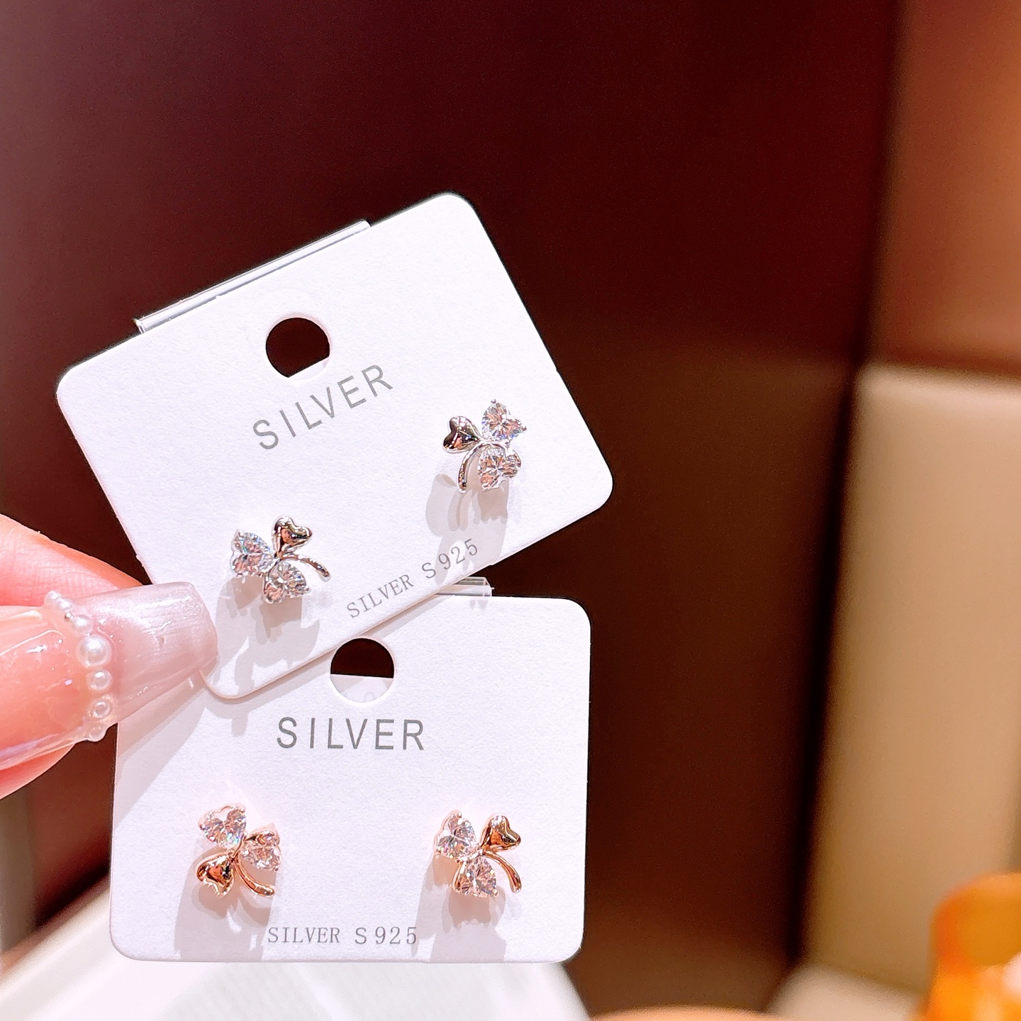 S925 Sterling Silver Earrings Unique Self-love Gold