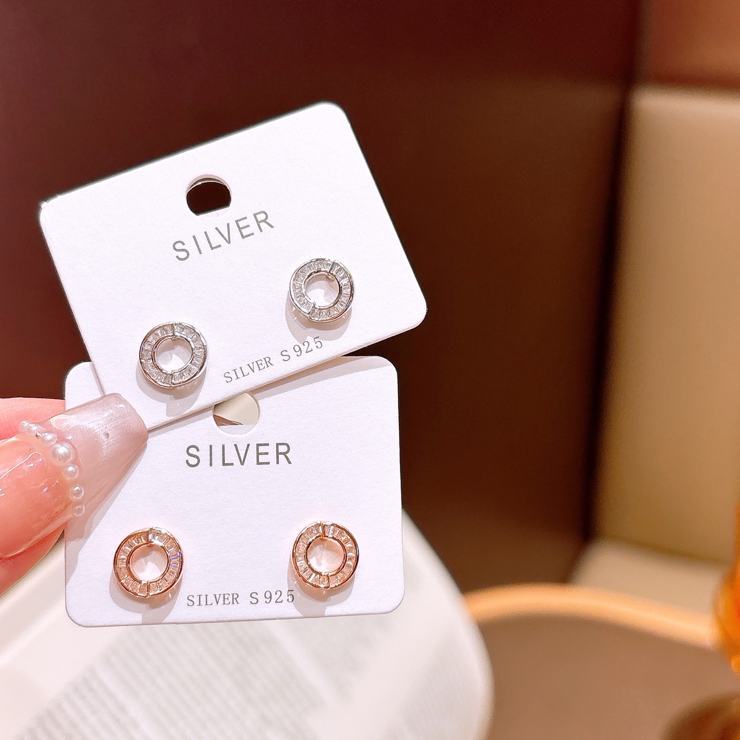 S925 Sterling Silver Earrings Fashion Self-love Gold
