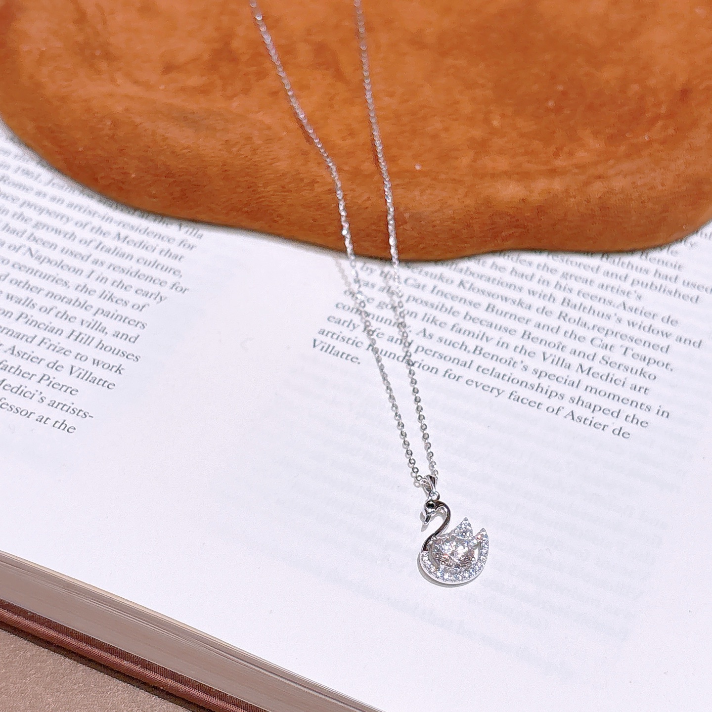 Nickel Free Silver Moissanite Necklace French Teacher's Day Gold