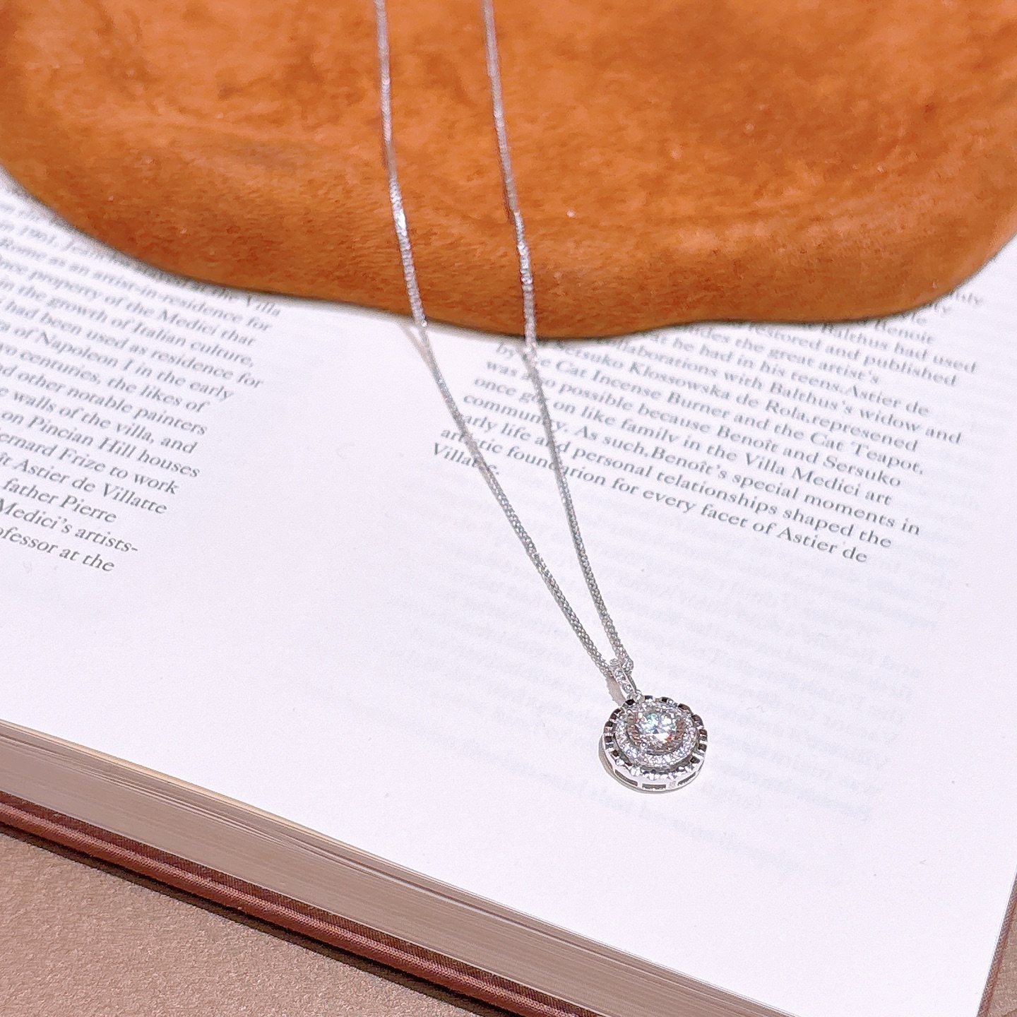 S925 Sterling Silver Moissanite Necklace Cute Housewarming Silver