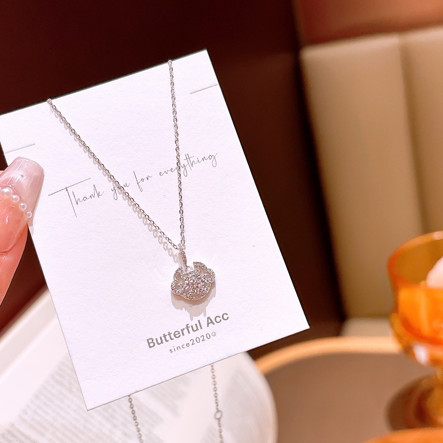 S925 Sterling Silver Moissanite Necklace Ultra Minimal Confession