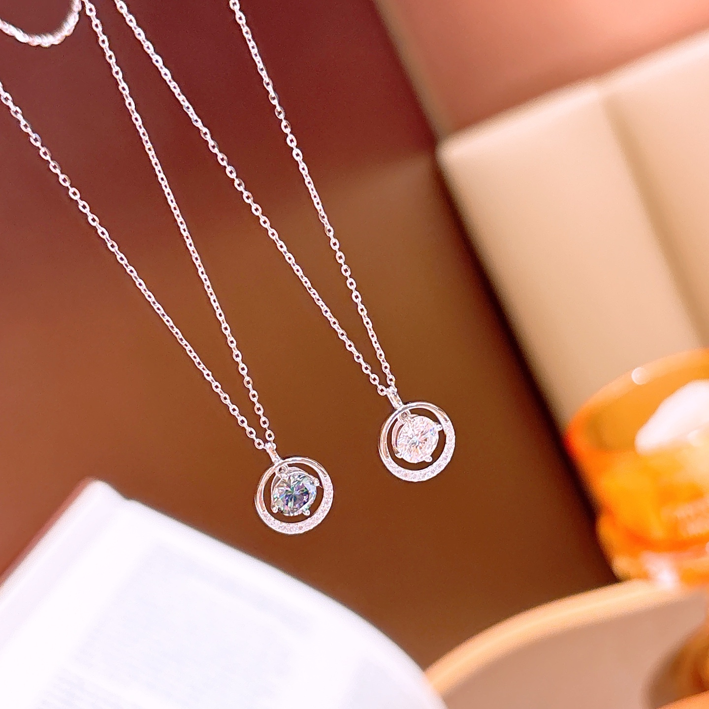 Low Allergy Silver Moissanite Necklace Elegant Confession Gold