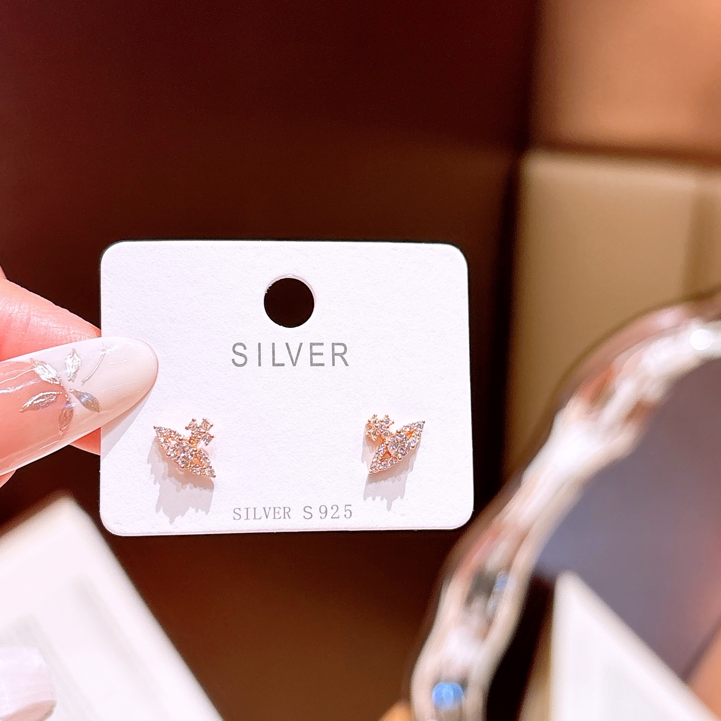 韓国風ニッケル無添加銀イヤリングシルバー デート