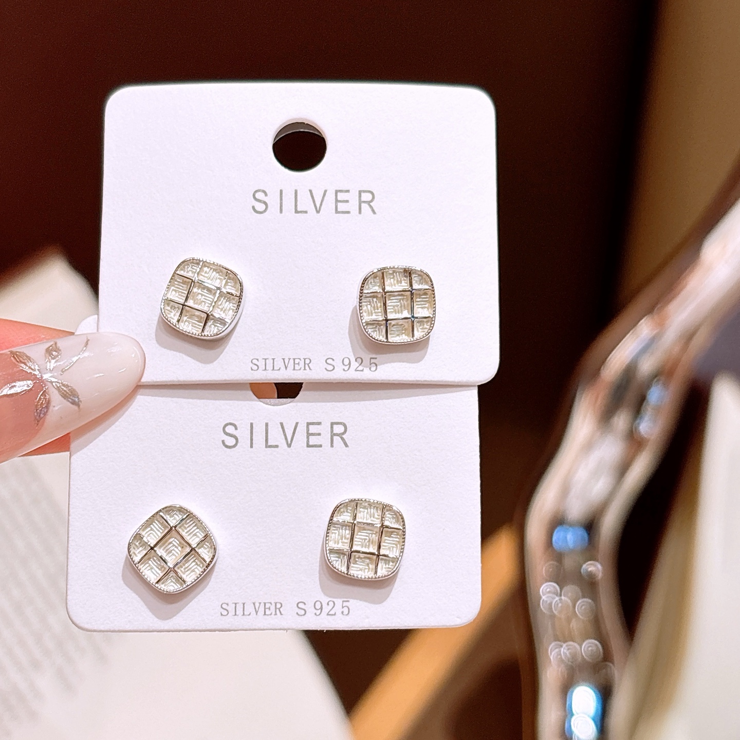 ラグジュアリーS925スターリングシルバーイヤリングシルバー 卒業