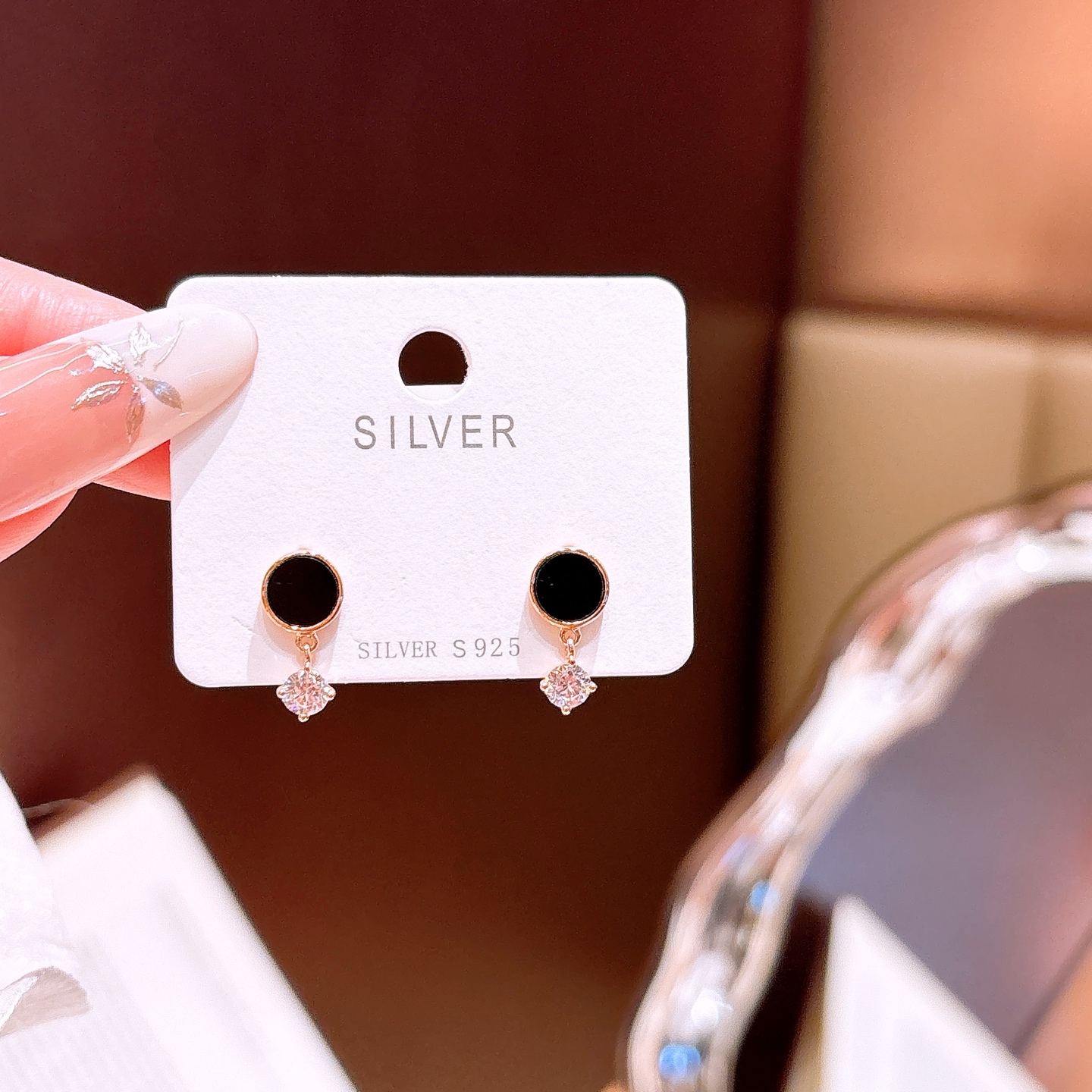 遊び心S925スターリングシルバーイヤリングシルバー デート