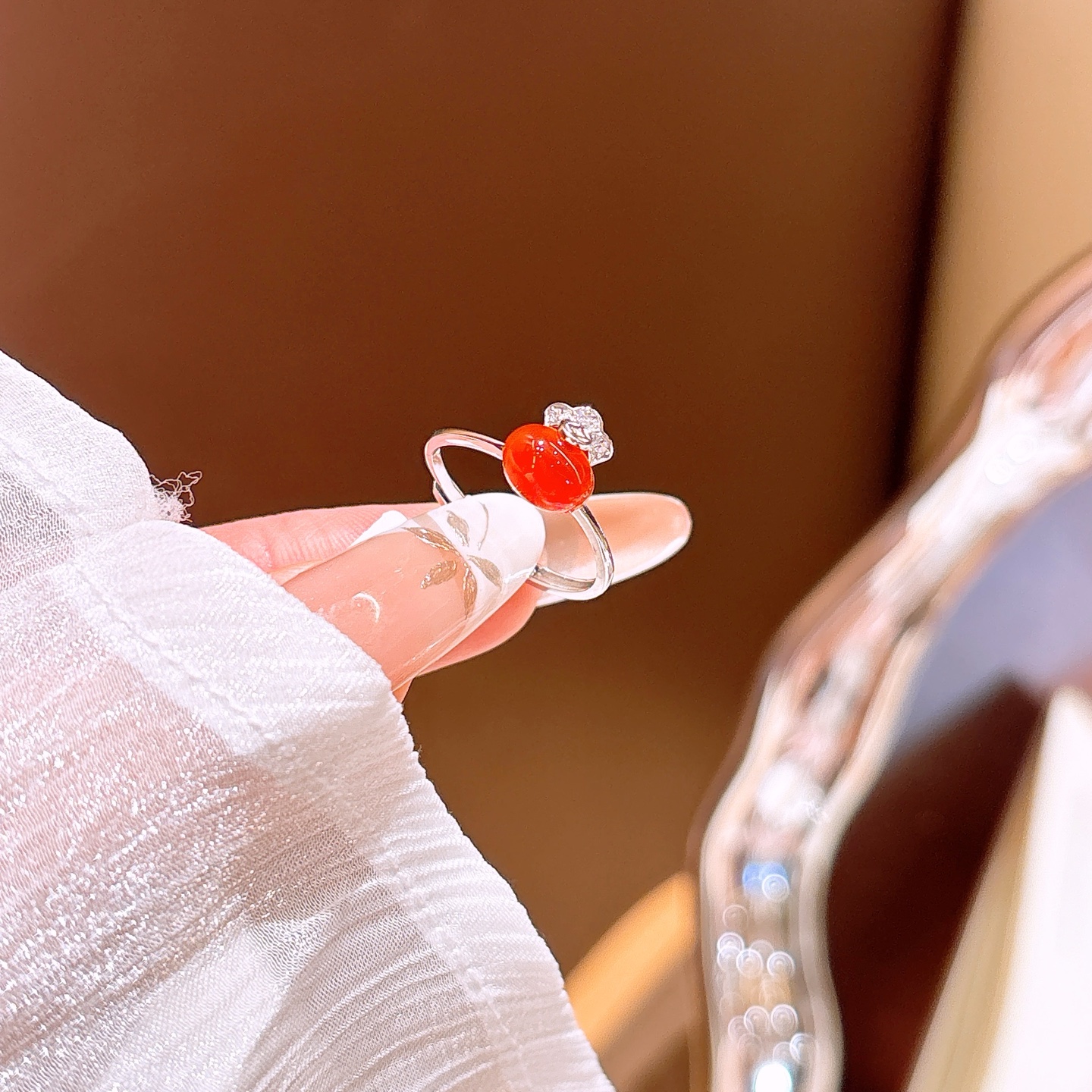 Low Allergy Silver Ring Pure Proposal Gold