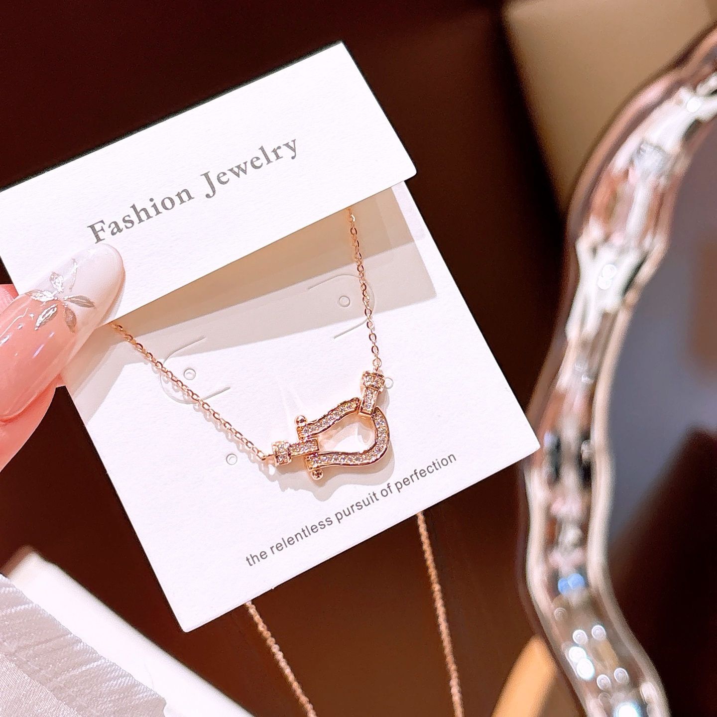 ファッションニッケル無添加銀ネックレスゴールド 年次パーティー