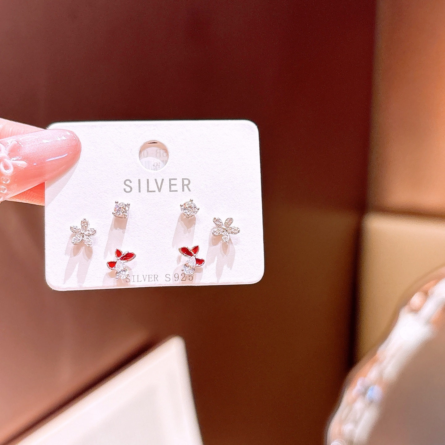 925 Silver Earrings Vintage Everyday Wear Gold