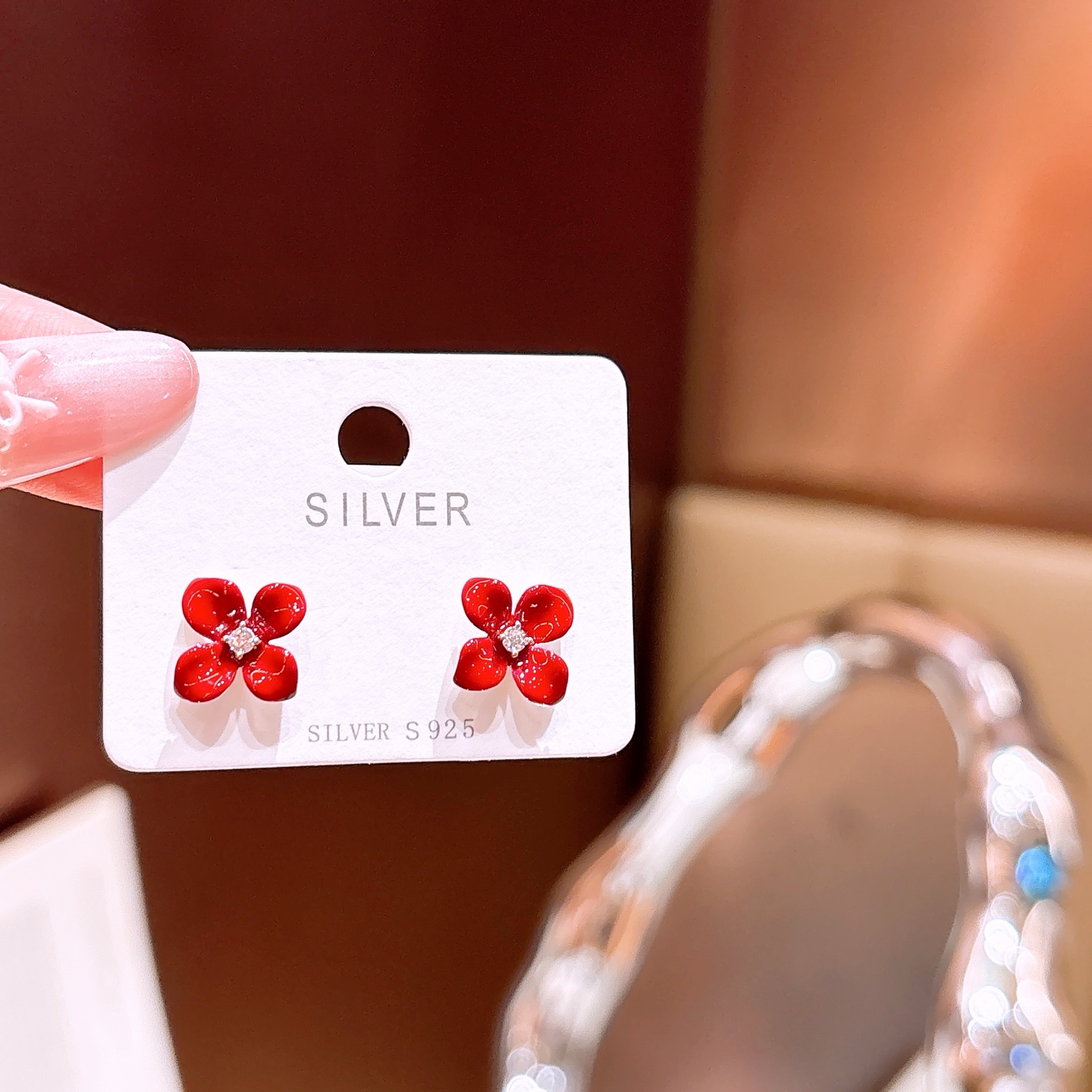 Hypoallergenic Silver Earrings Playful Annual Party Silver