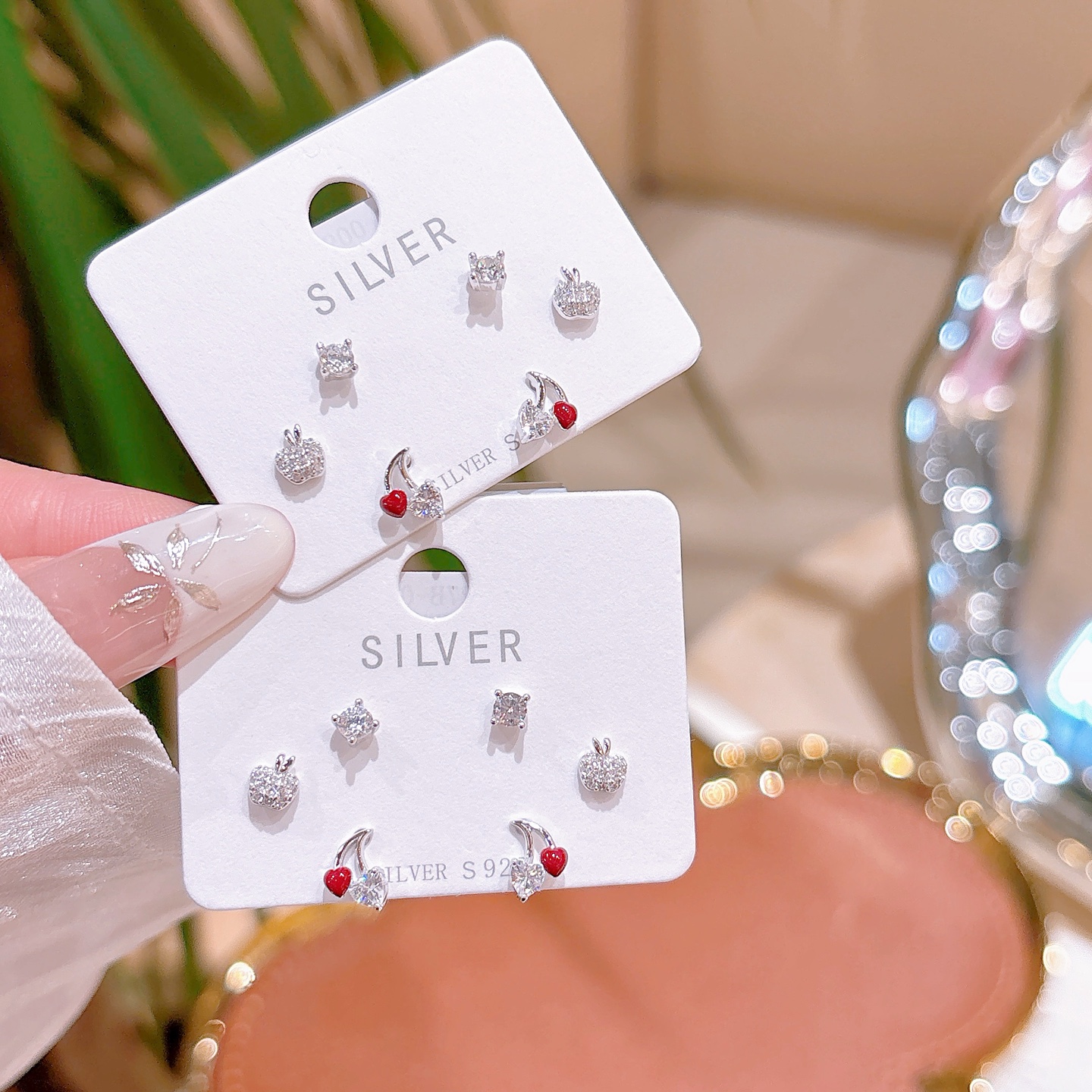 925 Silver Earrings Sweet Gift for Her Gold