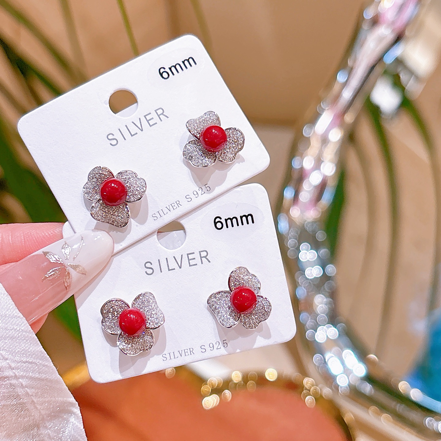 925 Silver Earrings Cute Wedding Silver