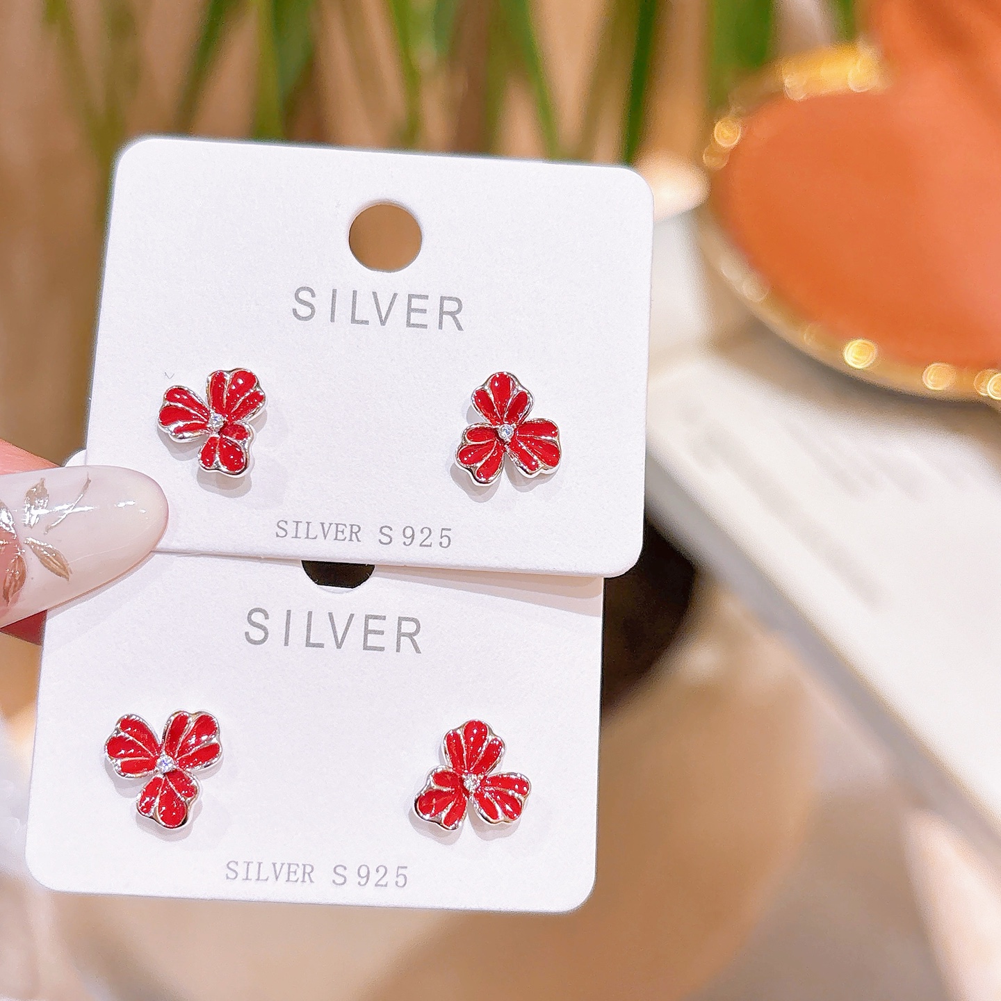 Low Allergy Silver Earrings Playful Christmas Silver