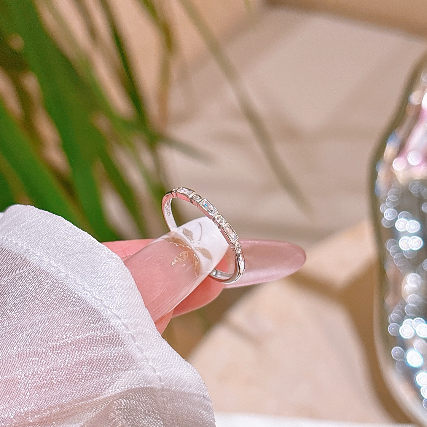 S925 Sterling Silver Ring Girly Everyday Wear Silver