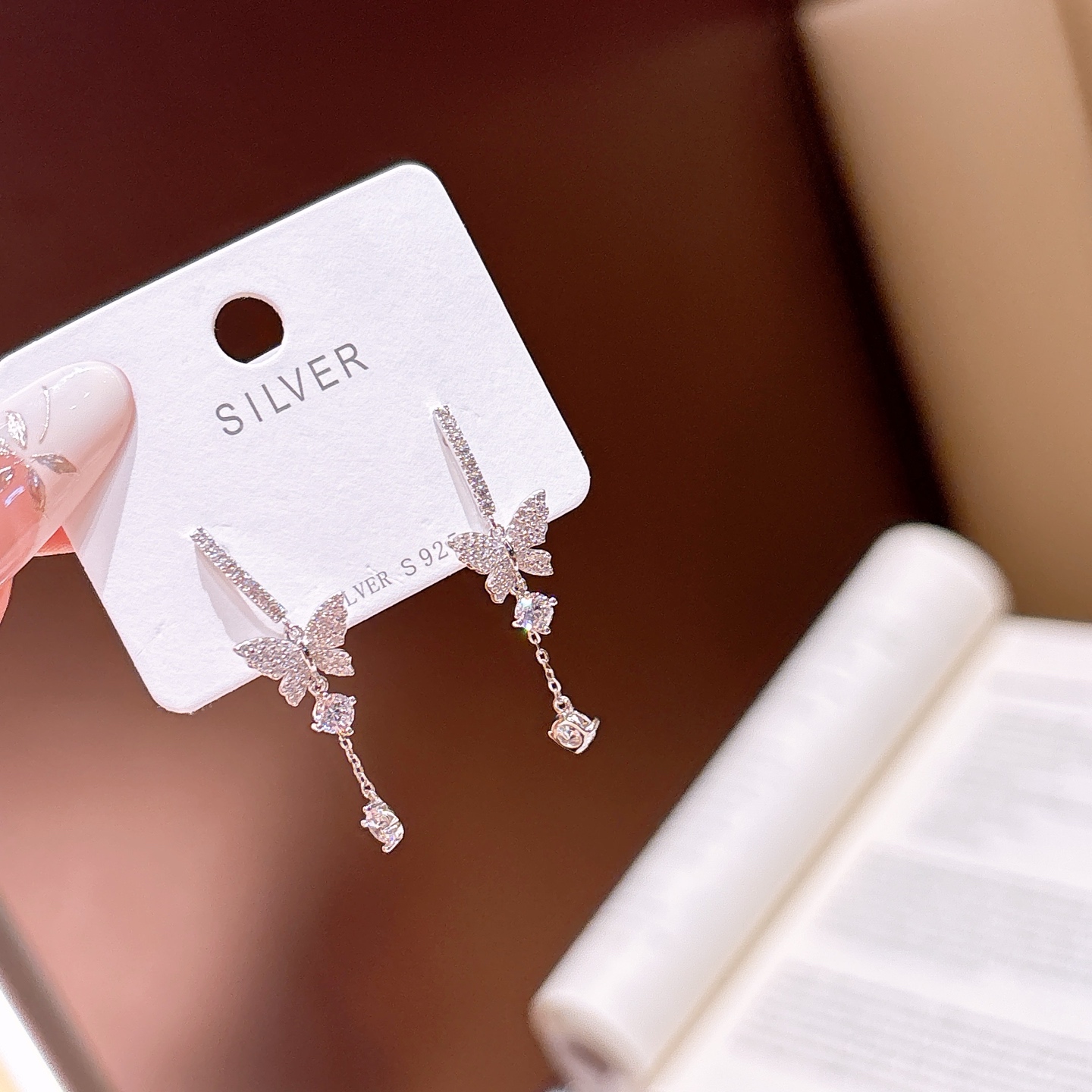 Hypoallergenic Silver Earrings Romantic Mother's Day Silver