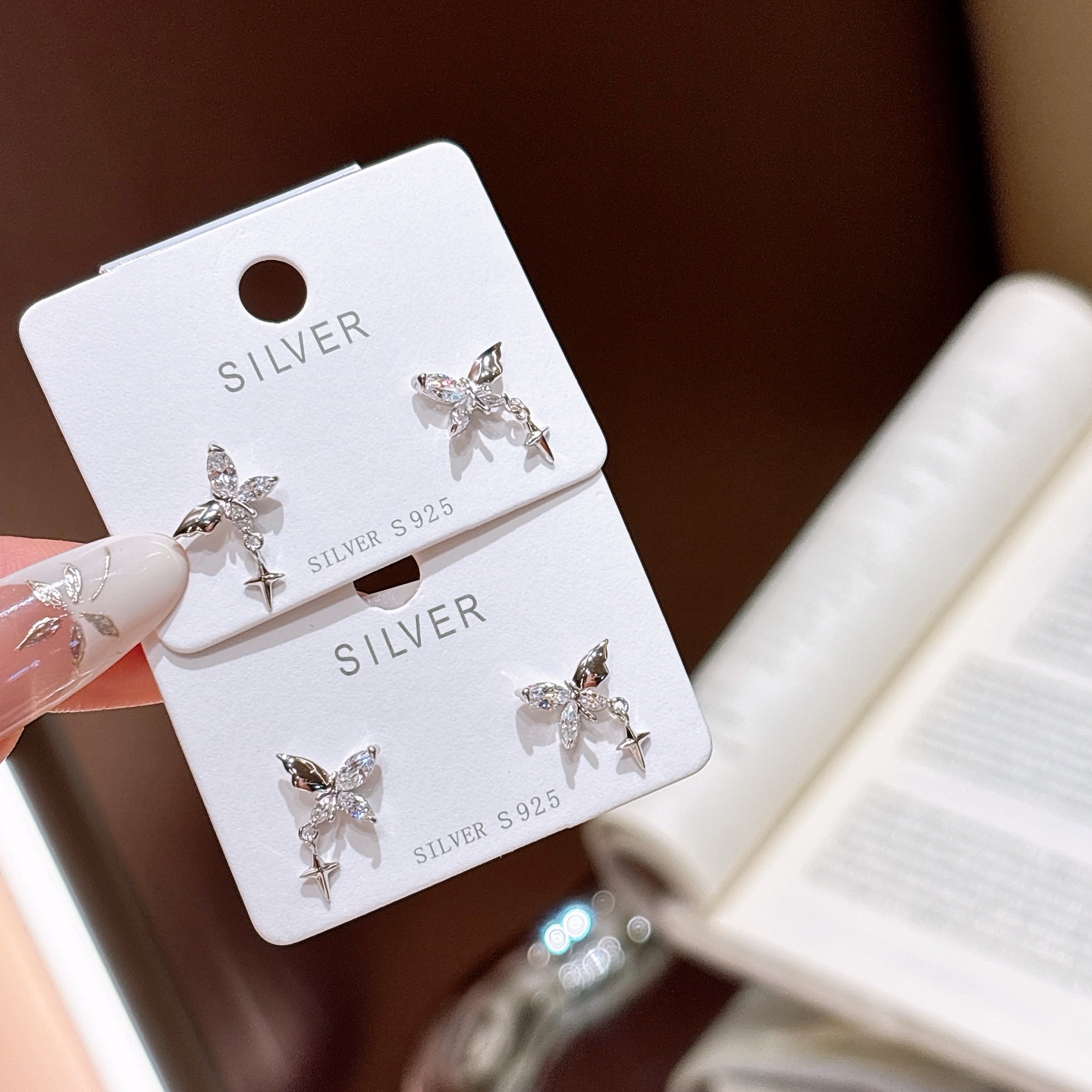 Nickel Free Silver Earrings Ins Style Party Silver