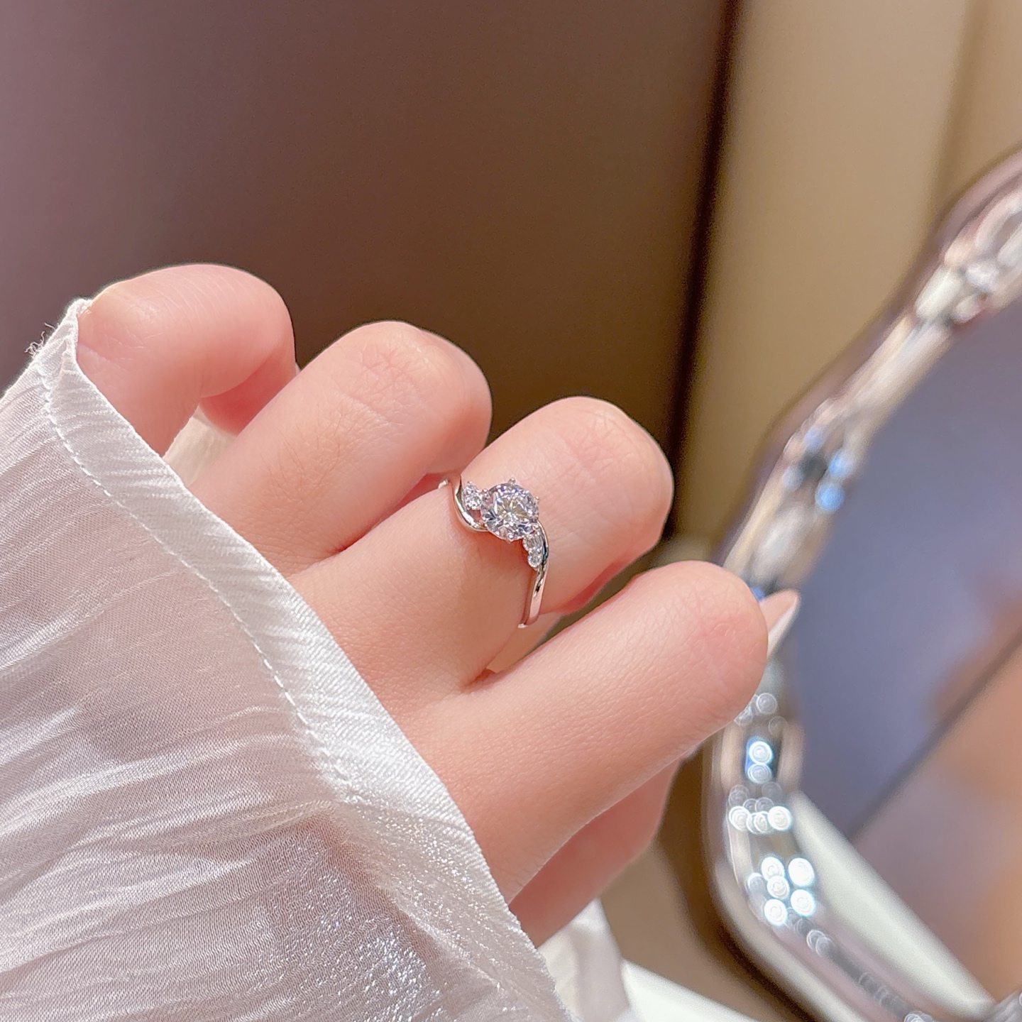 High Polish Silver Ring Fashion Graduation Gold