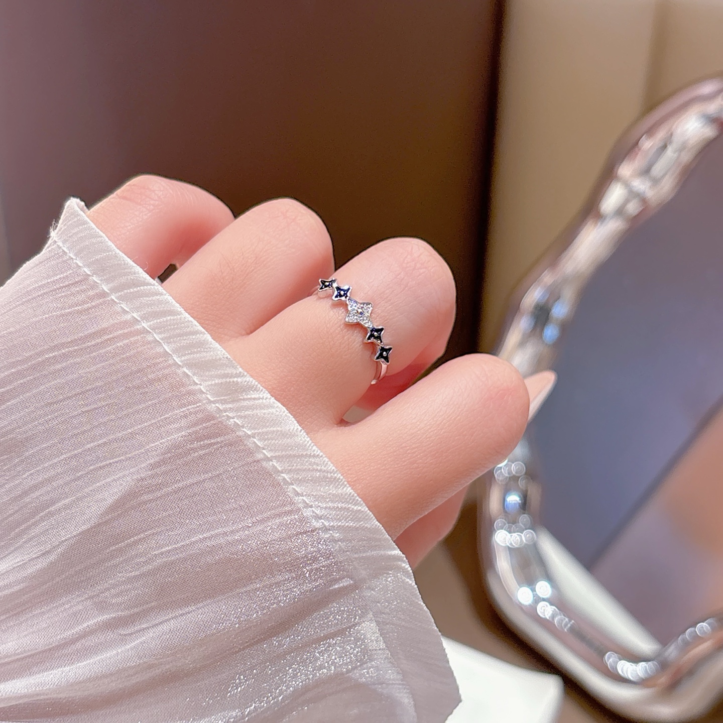 925 Silver Ring Playful Proposal Gold