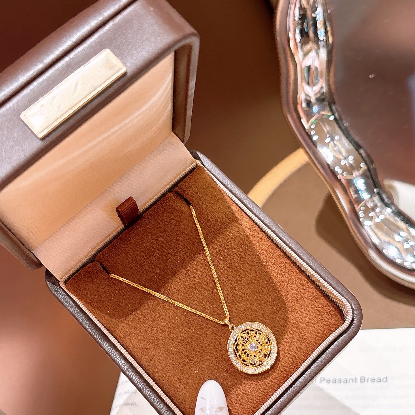 925 Silver Necklace Playful Party Gold