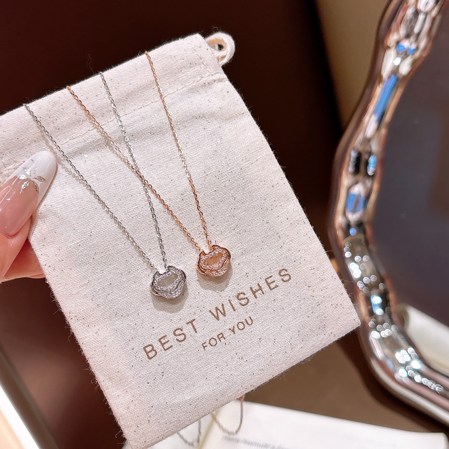 Low Allergy Silver Necklace Ethereal New Year Gold